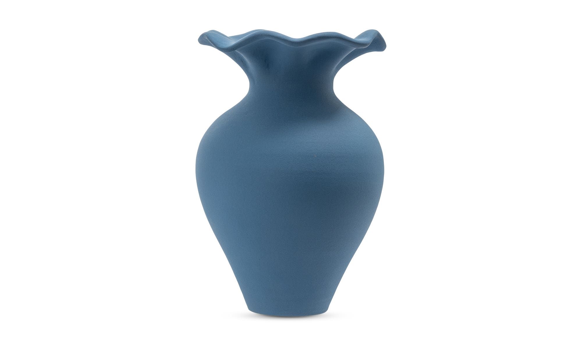 Moe's Ruffle Decorative Vessel - Blue, 12in