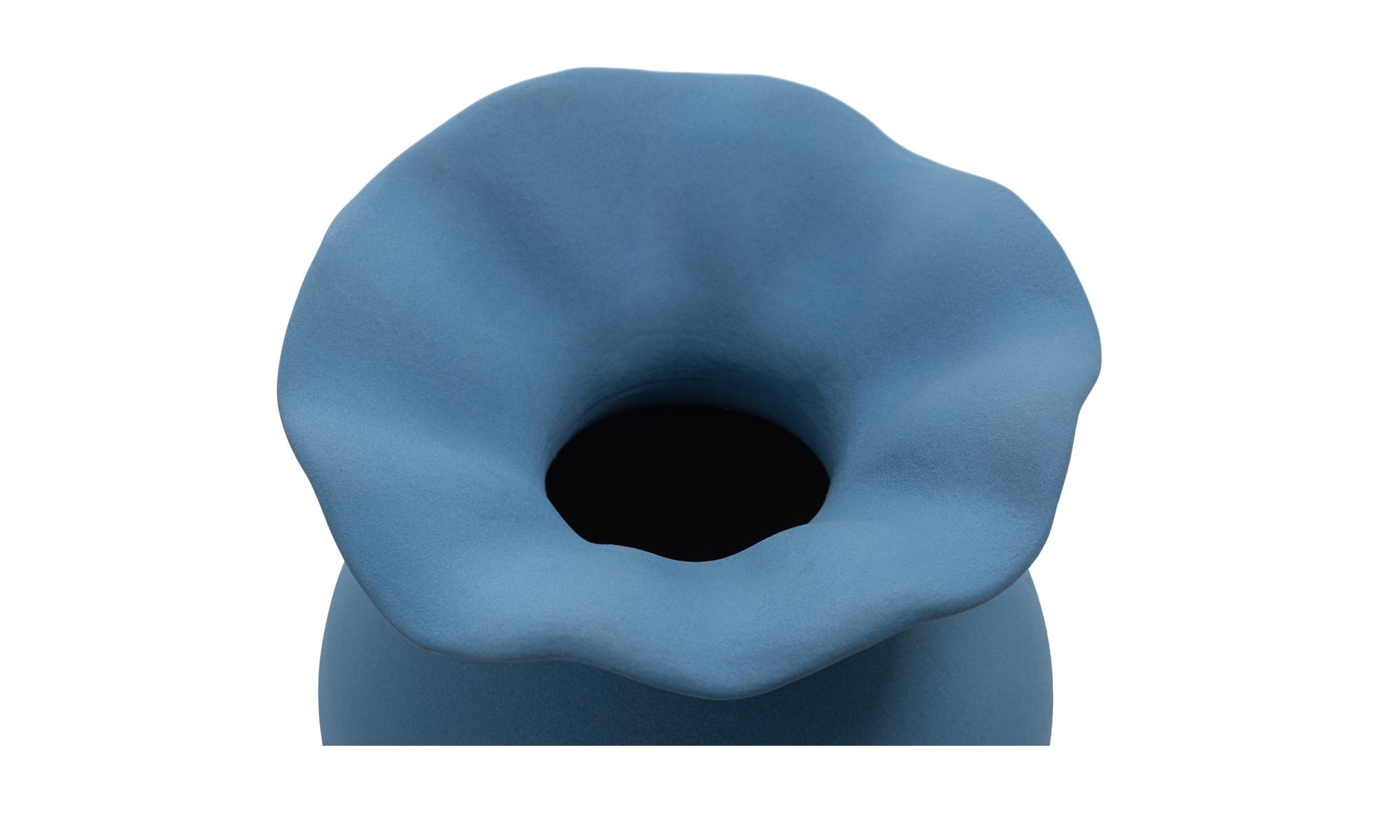 Moe's Ruffle Decorative Vessel - Blue, 12in