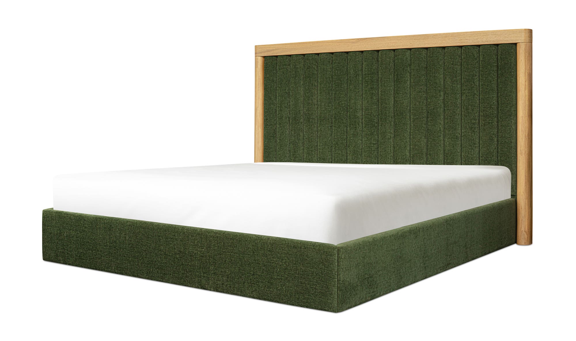 Moe's Nina Contemporary Queen Size Bed - Forest Green