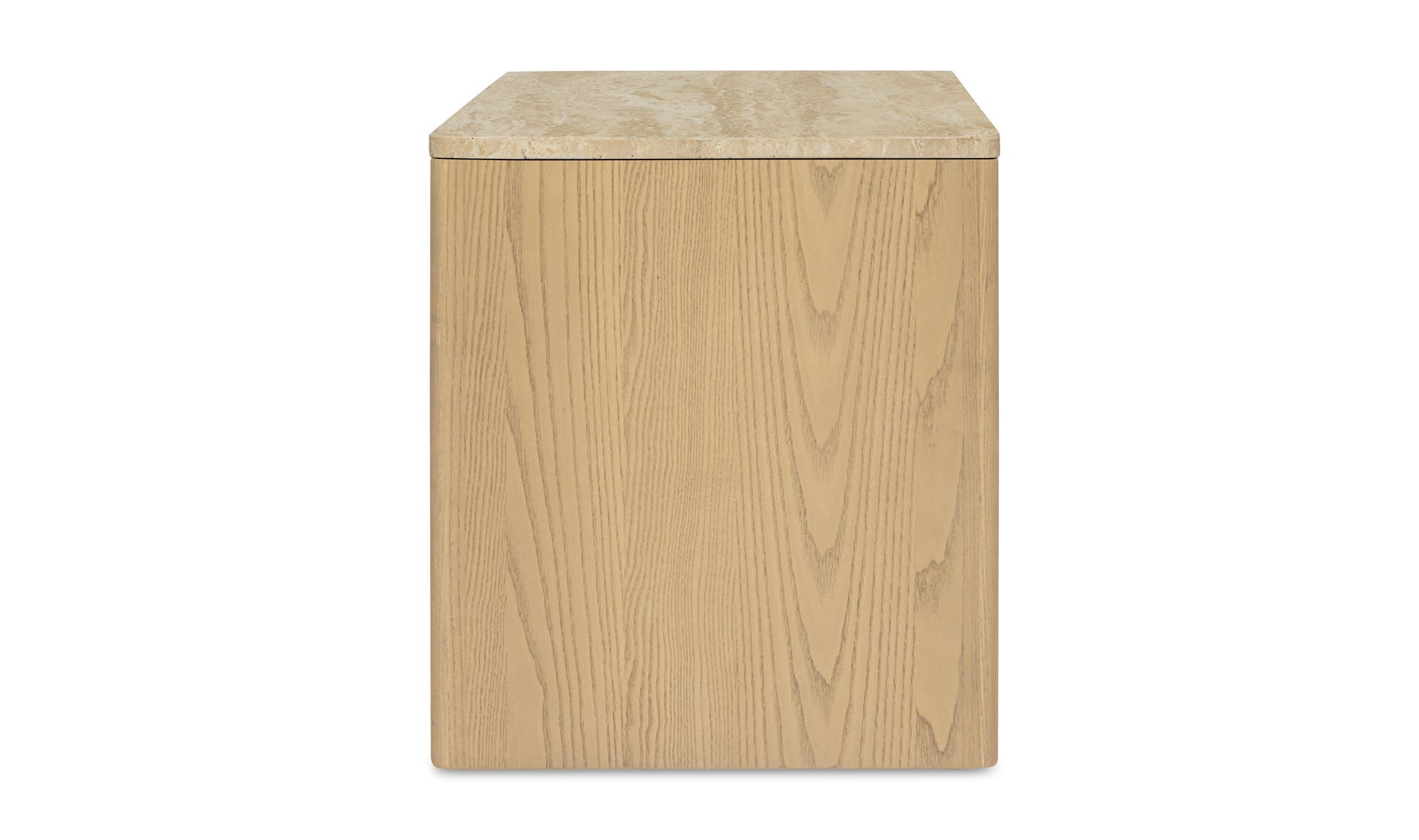 Moe's - Blake Contemporary 1 Drawer Nightstand in Beige Travertine