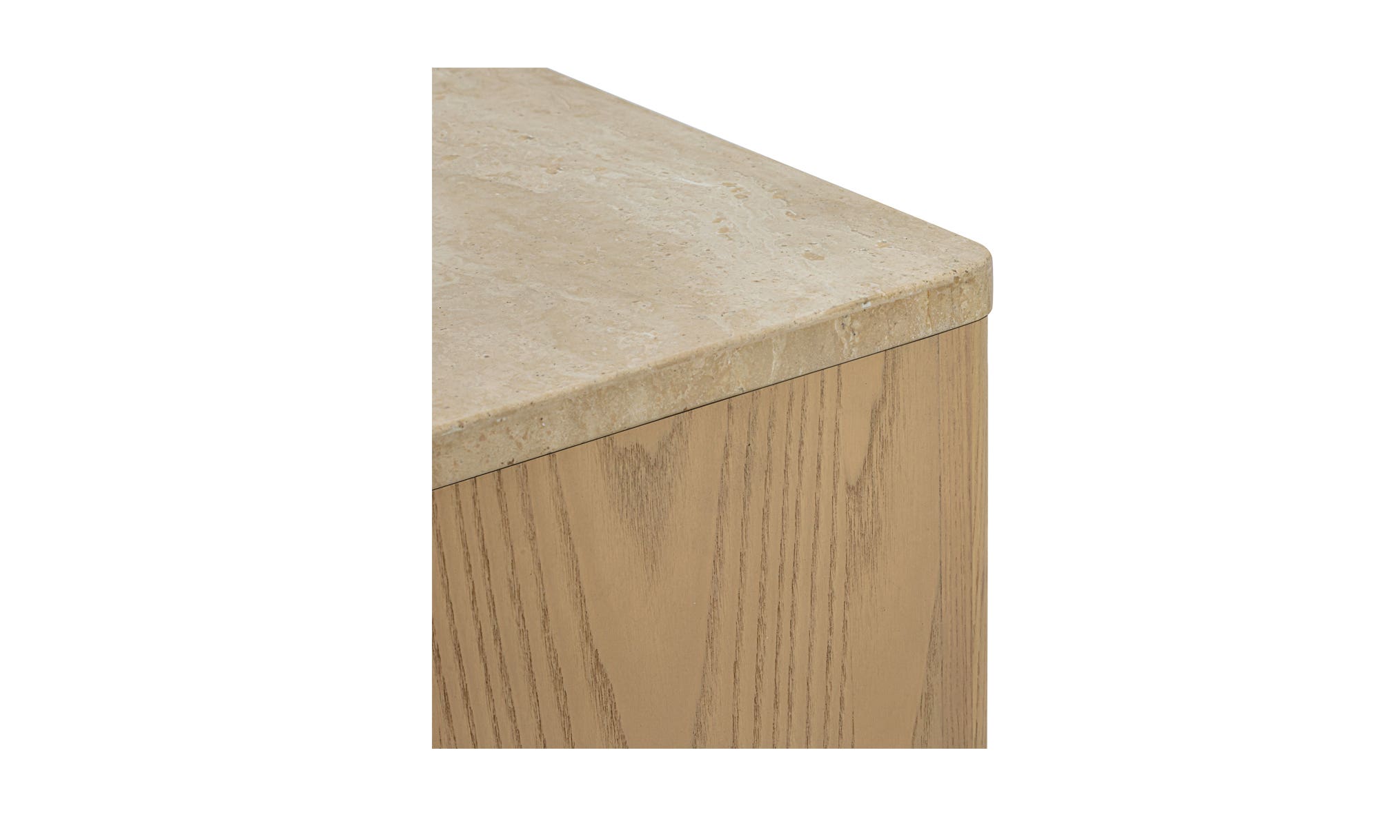 Moe's - Blake Contemporary 1 Drawer Nightstand in Beige Travertine