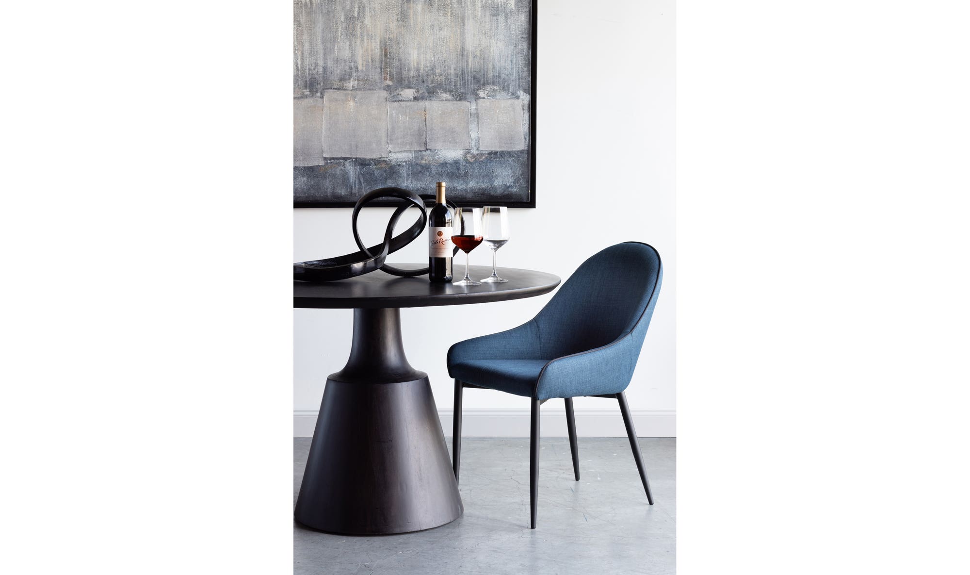 Moe's - Lapis Modern Dining Chair Set of 2 in Blue