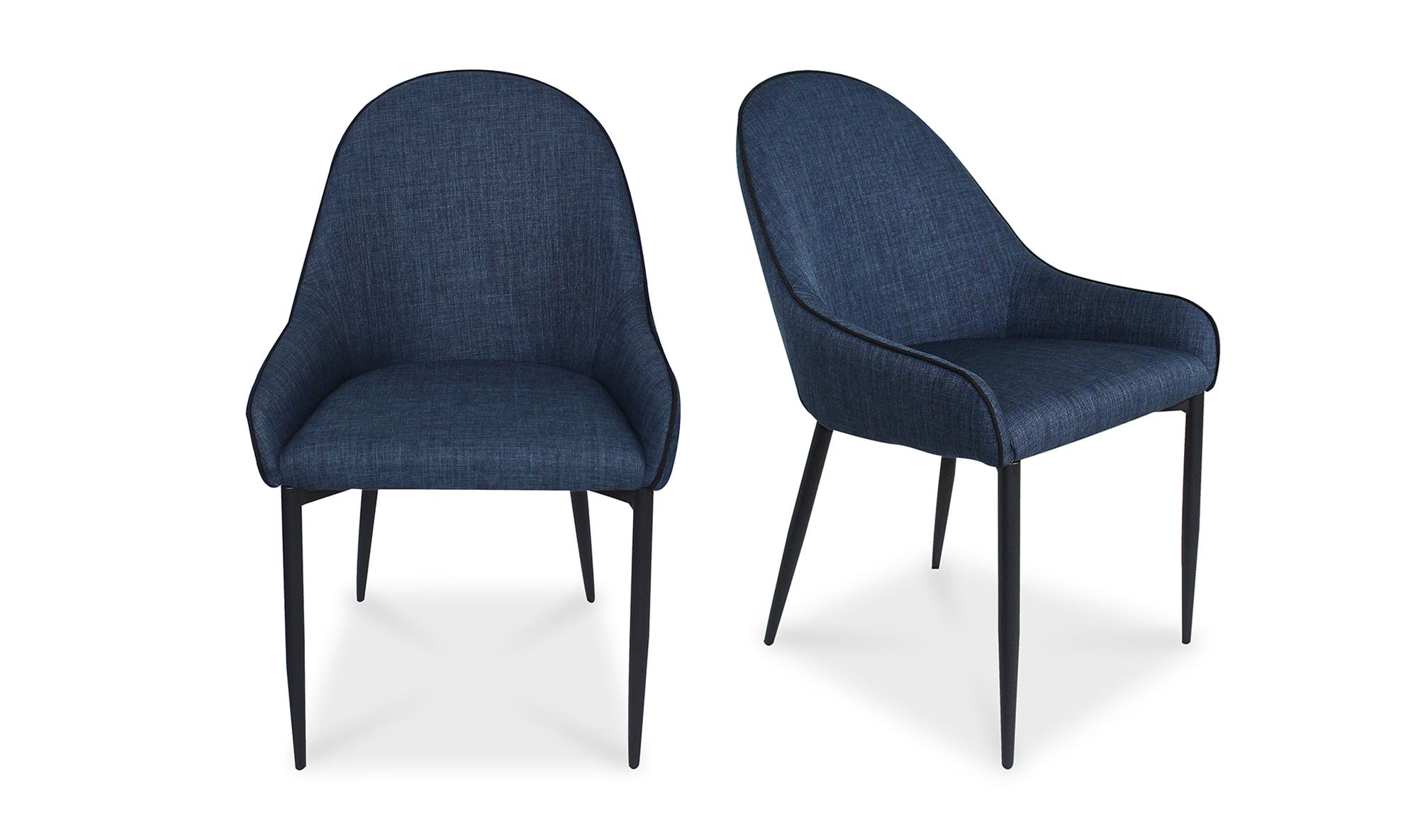 Moe's - Lapis Modern Dining Chair Set of 2 in Blue