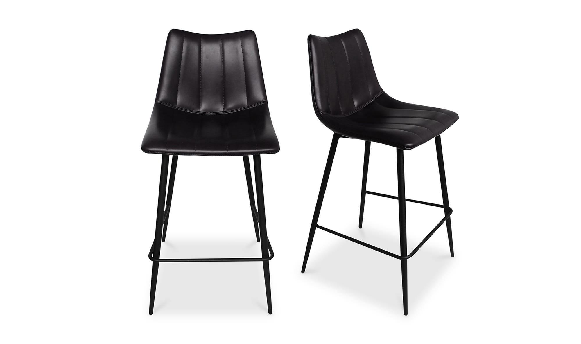 Moe's Alibi Contemporary Counter Stool Set of 2 - Black