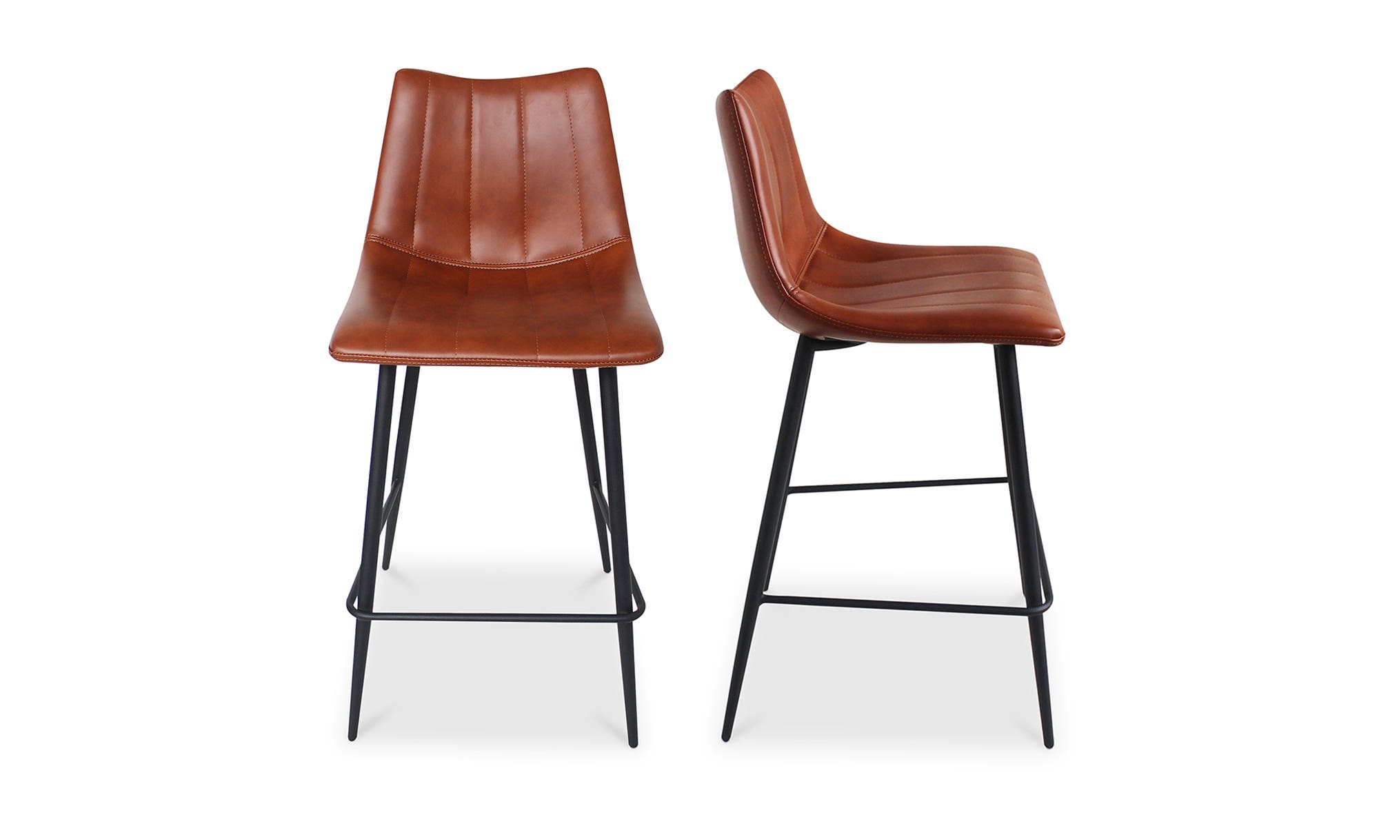 Moe's Alibi Contemporary Counter Stool Set of 2 - Brown