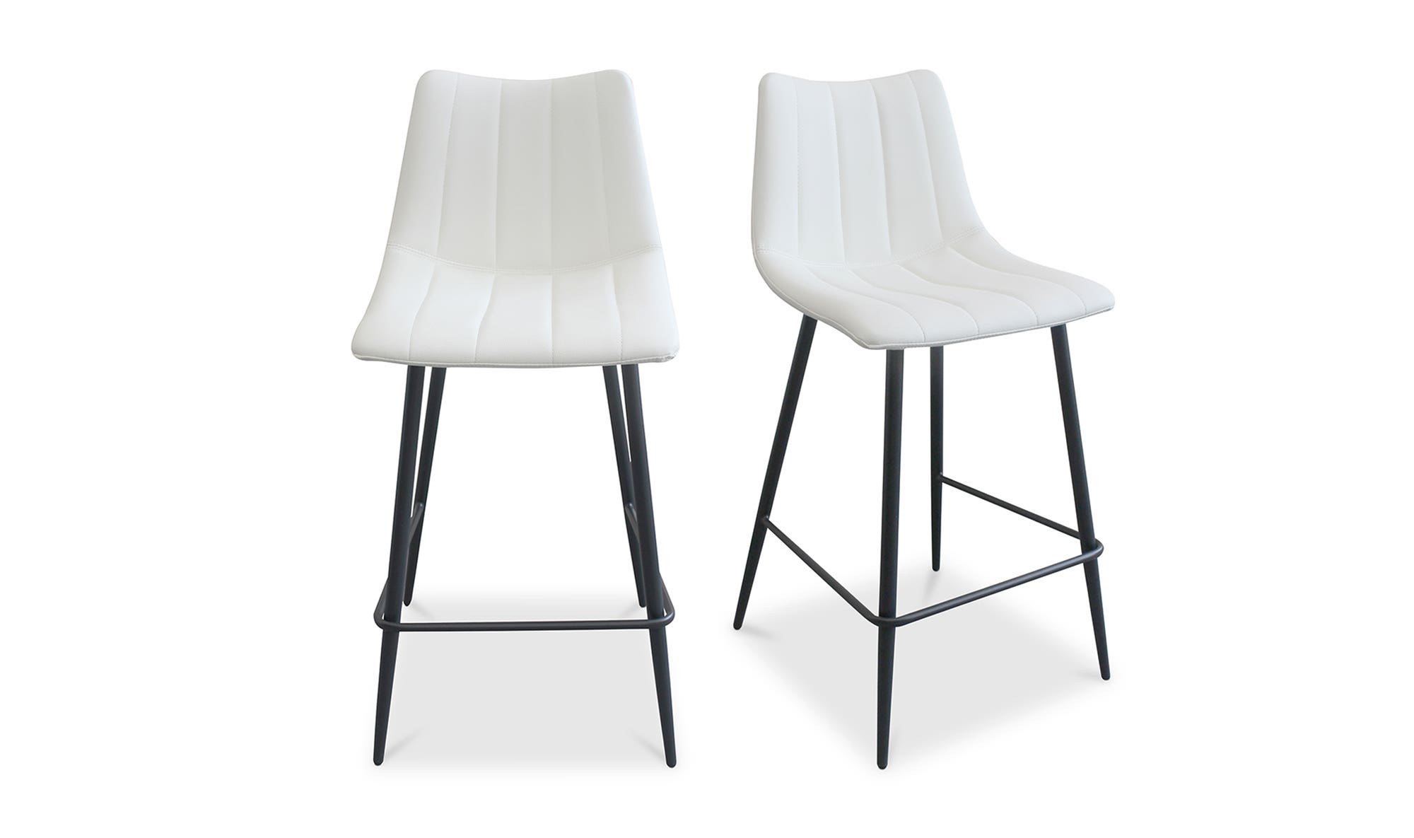 Moe's Alibi Contemporary Counter Stool Set of 2 - Cream White