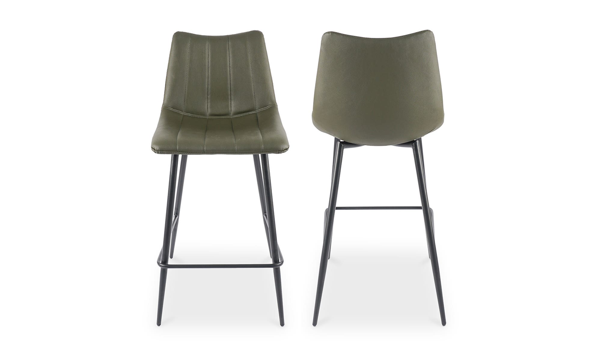 Moe's Alibi Contemporary Counter Stool Set of 2 - Dark Green