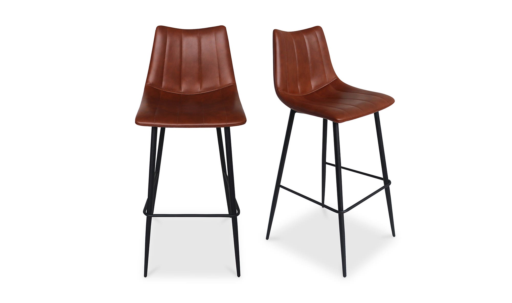 Moe's Alibi Contemporary Bar Stool Set of 2 - Brown