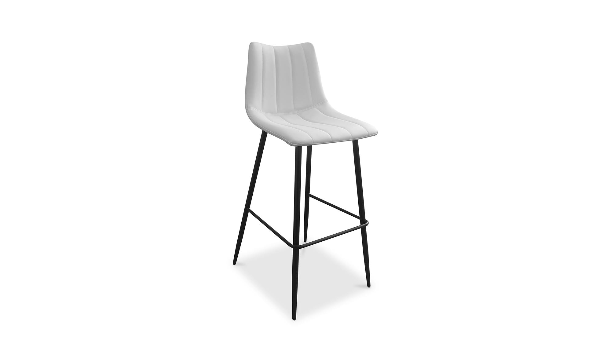 Moe's Alibi Contemporary Bar Stool Set of 2 - Cream White