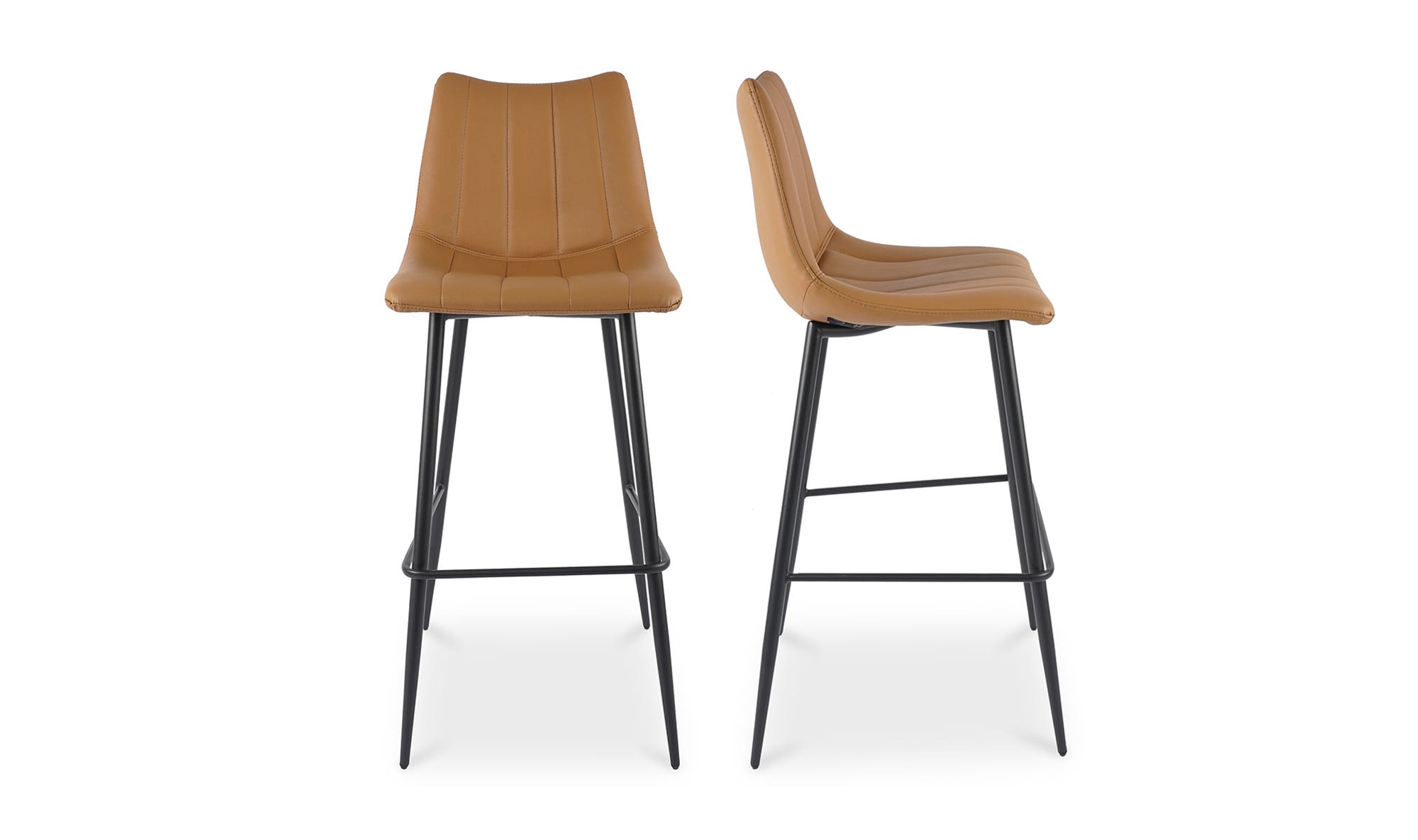 Moe's Alibi Contemporary Bar Stool Set of 2 - Tan