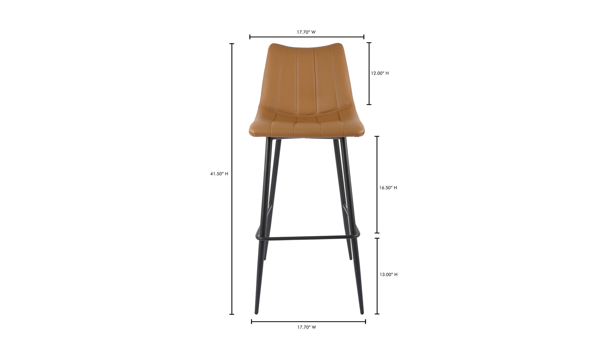 Moe's Alibi Contemporary Bar Stool Set of 2 - Tan