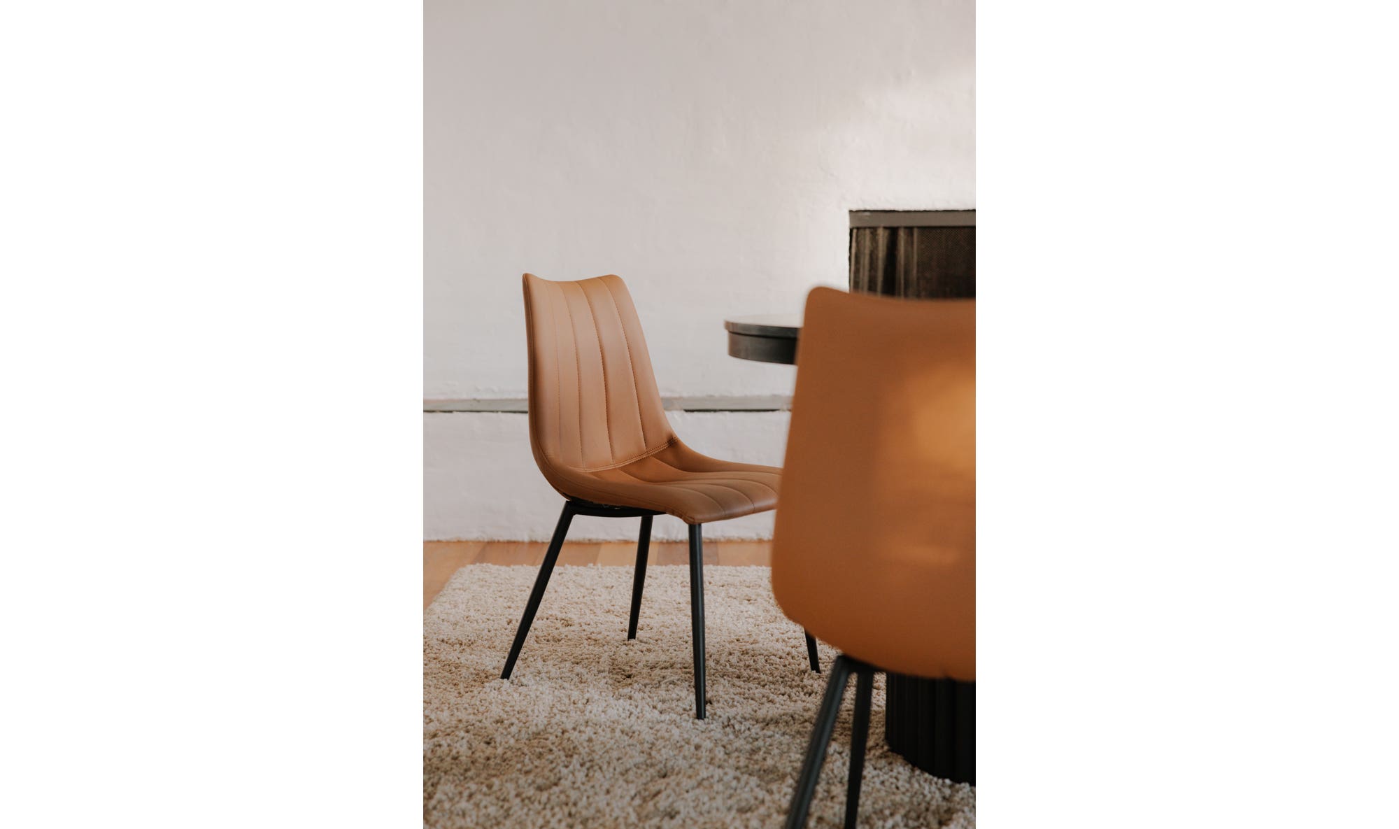 Moe's Alibi Contemporary Dining Chair Set of 2 - Tan