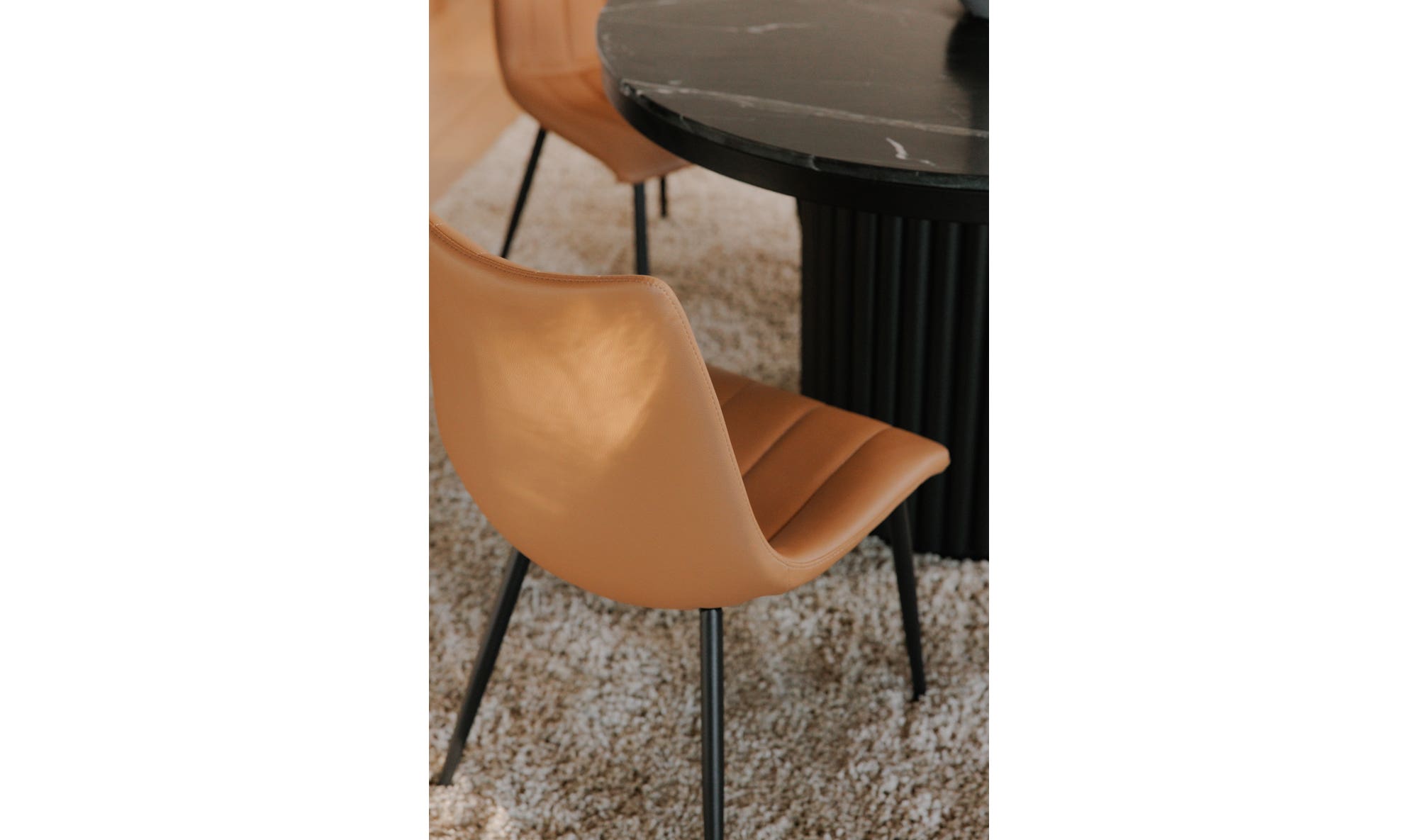 Moe's Alibi Contemporary Dining Chair Set of 2 - Tan