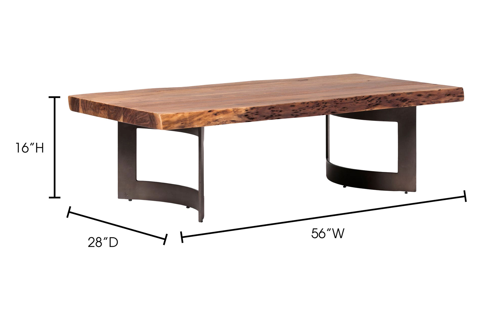 Moe's - Bent Coffee Table in Brown