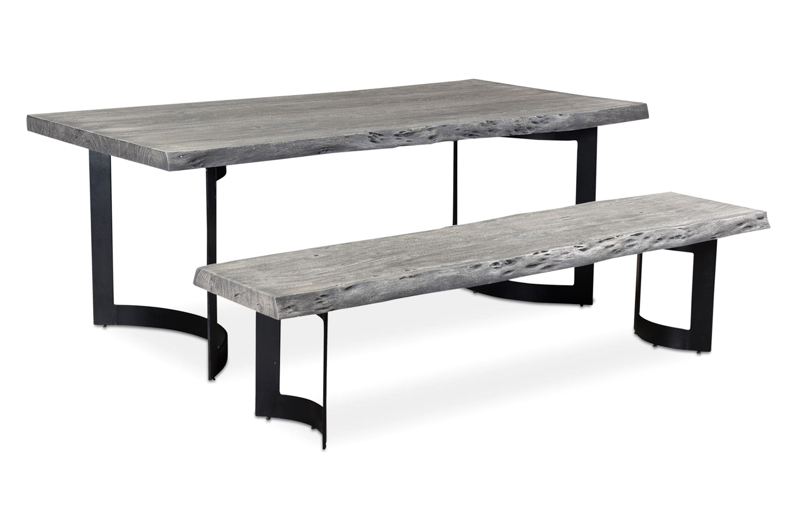 Moe's Bent Rectangular Dining Table - Light Gray, Extra Small