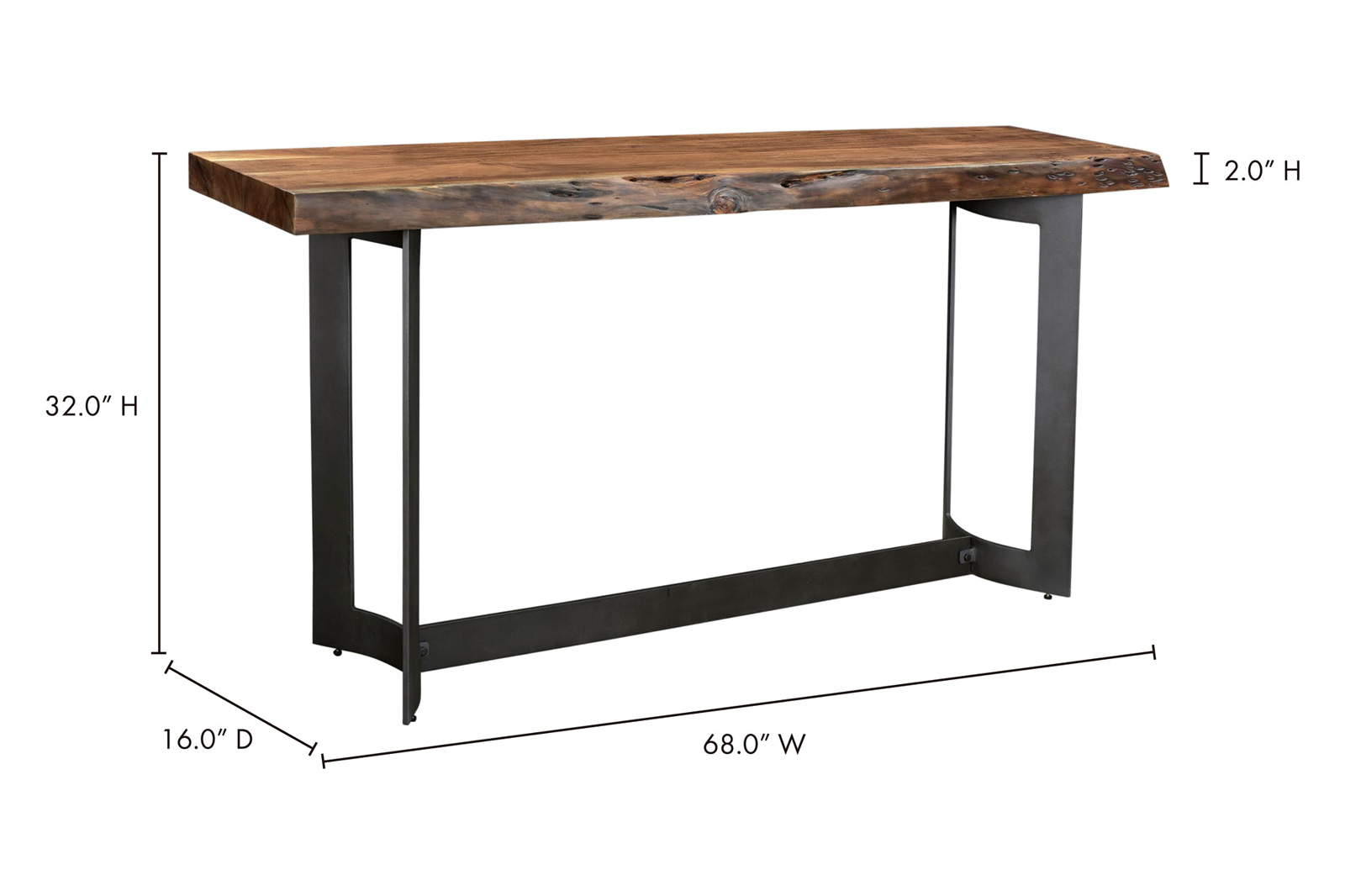 Moe's - Bent Console Table in Brown