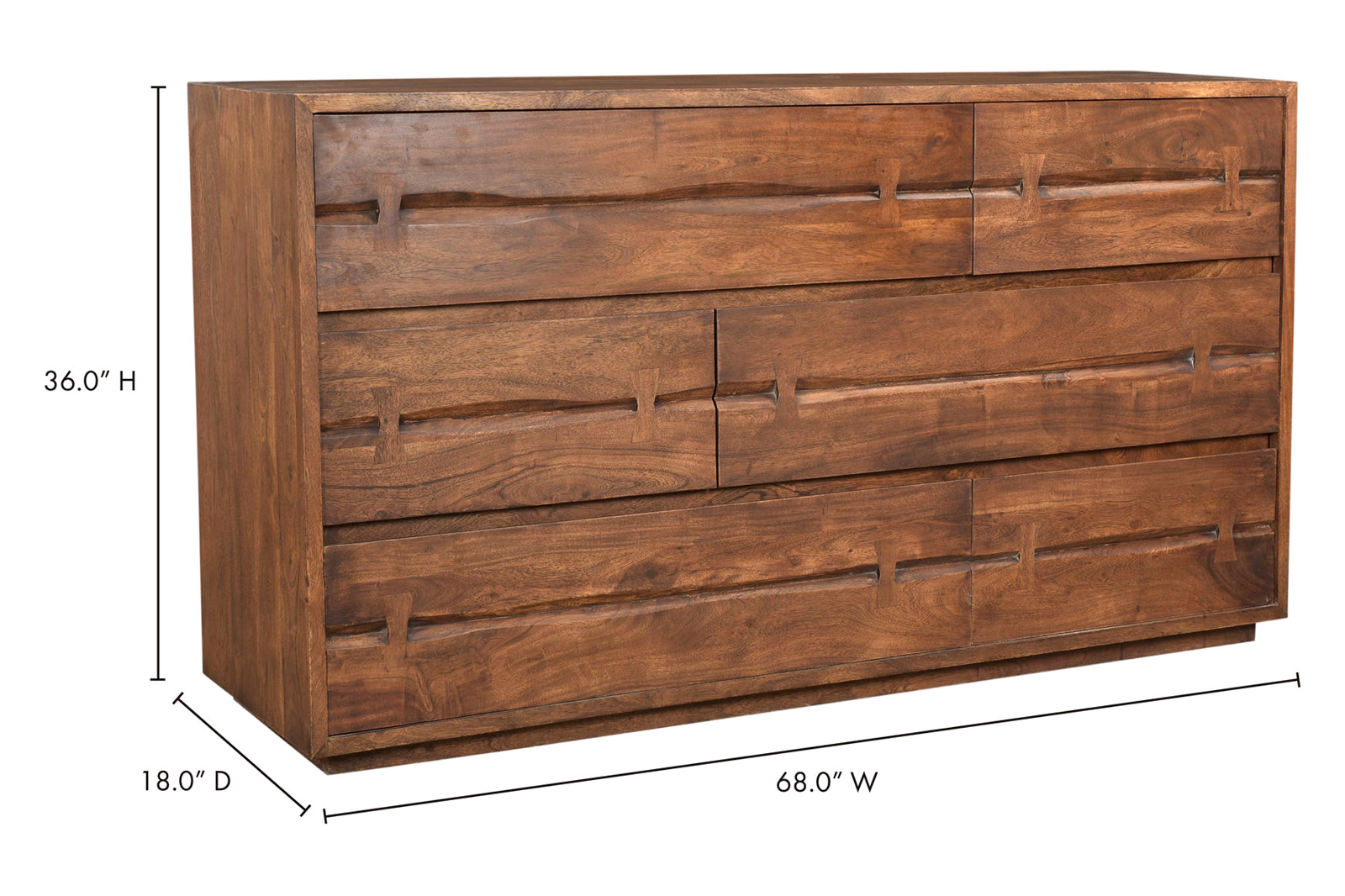 Moe's - Madagascar Dresser in Brown