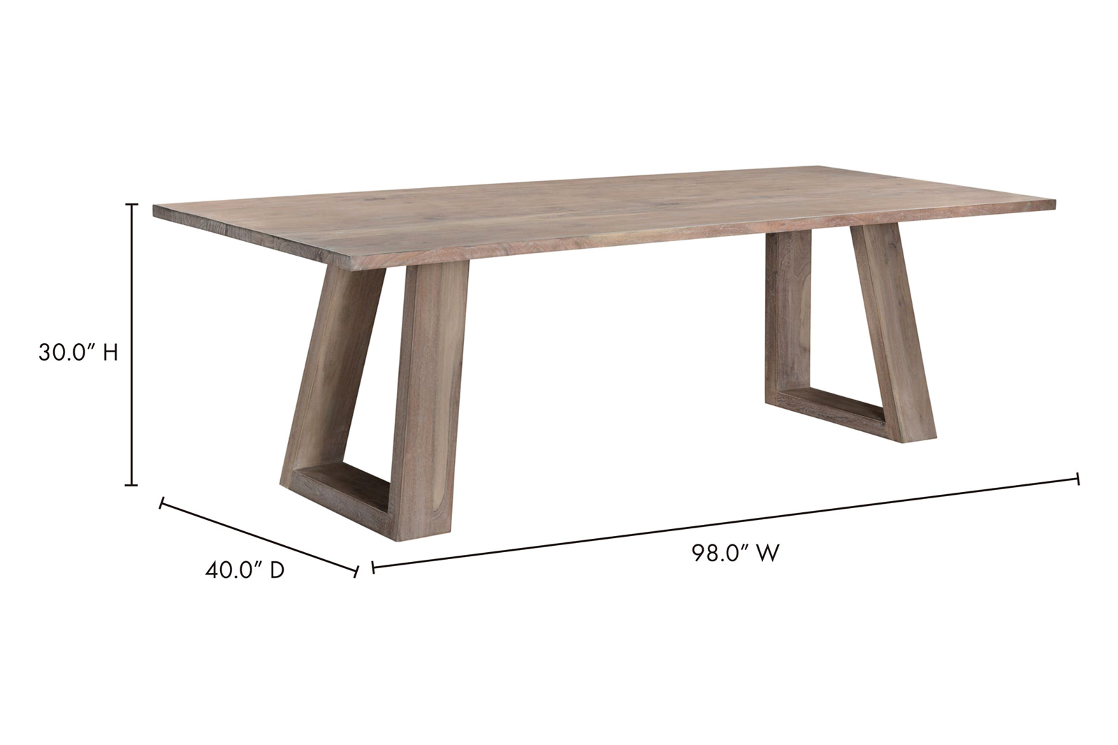 Moe's Tanya Rectangular Dining Table - Gray