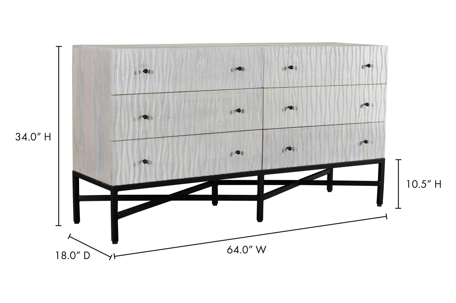 Moe's - Faceout Dresser in White