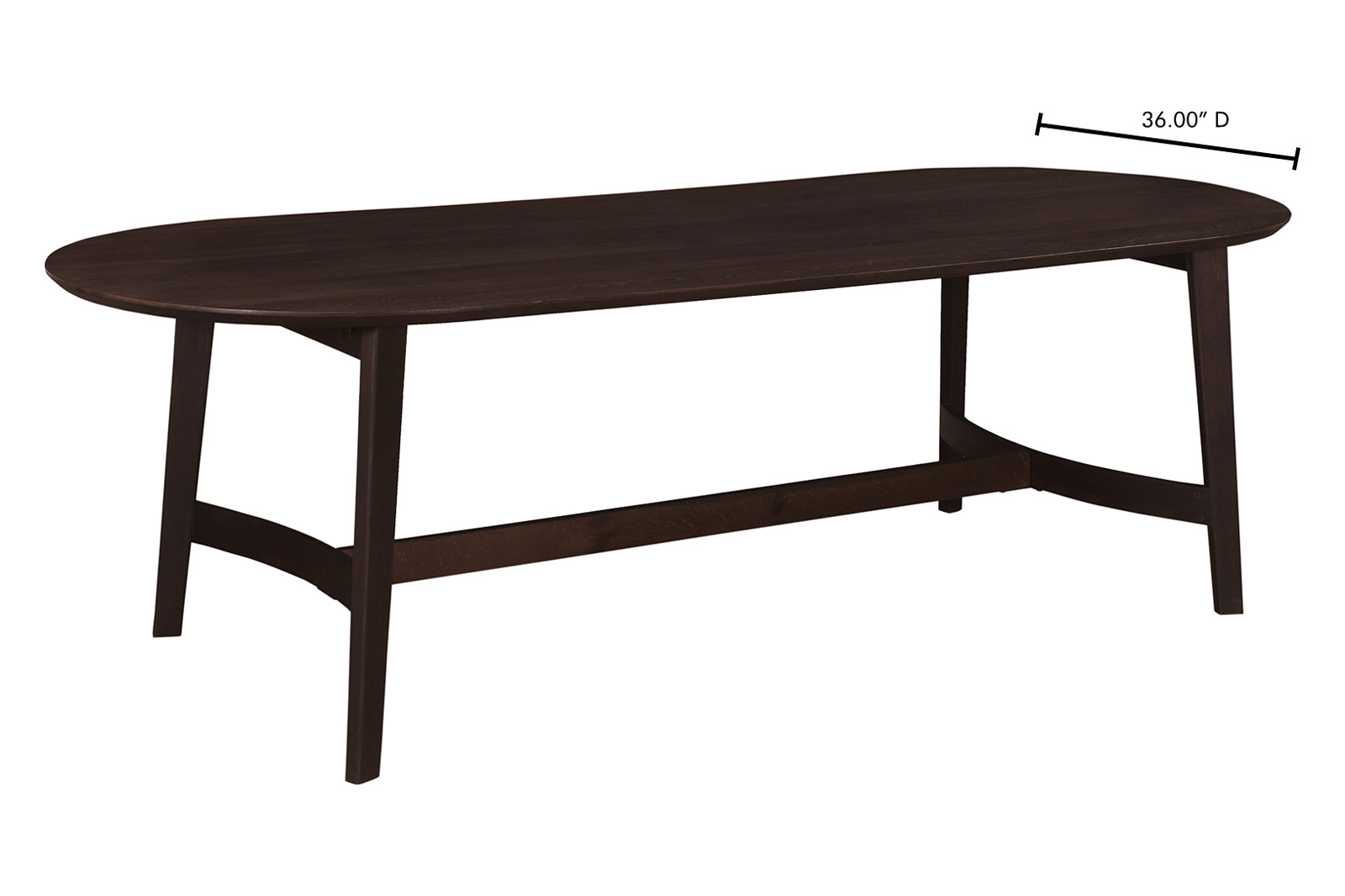 Moe's Trie Dining Table - Dark Brown, Small