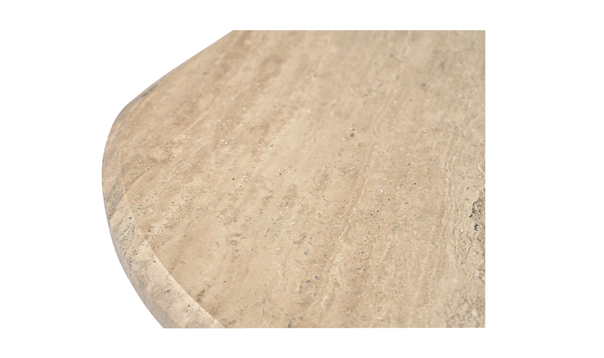 Moe's - Fia Modern Triangular Coffee Table in Beige Travertine