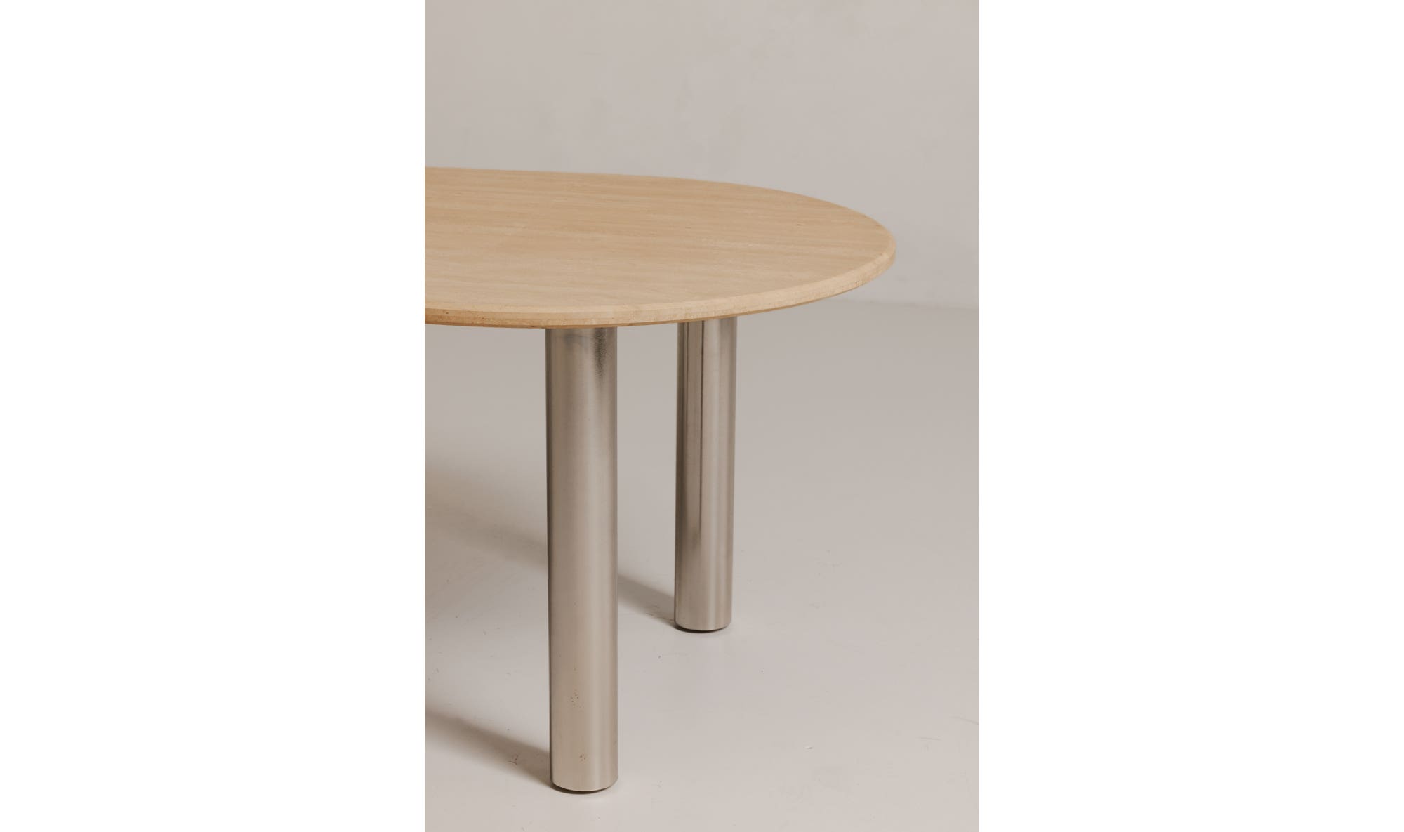 Moe's - Fia Modern Oval Dining Table in Beige Travertine