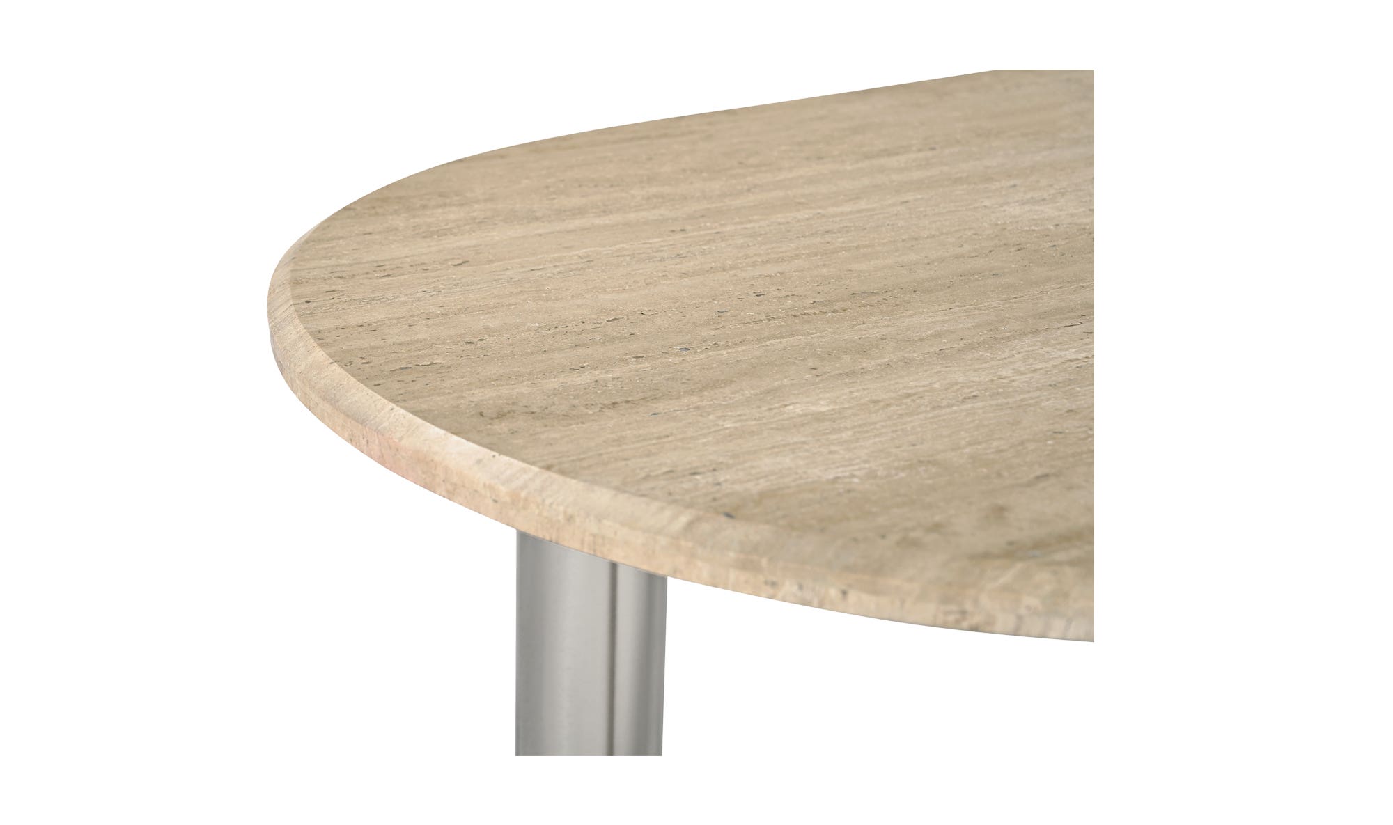 Moe's - Fia Modern Oval Dining Table in Beige Travertine