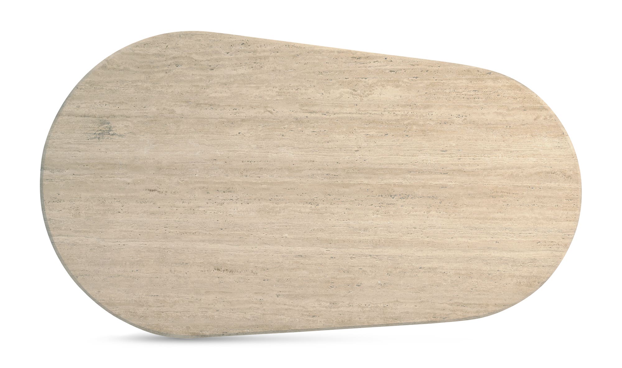 Moe's - Fia Modern Oval Dining Table in Beige Travertine