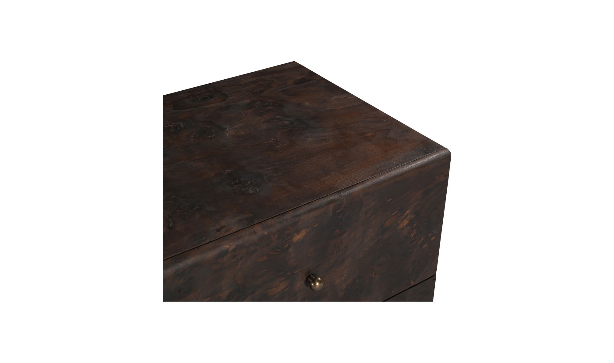 Moe's York Modern 2 Drawers Nightstand - Dark Brown