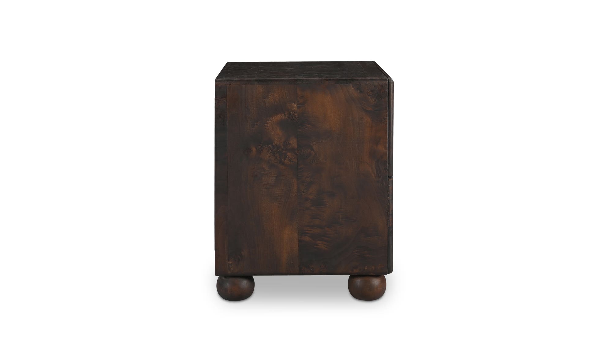 Moe's York Modern 2 Drawers Nightstand - Dark Brown