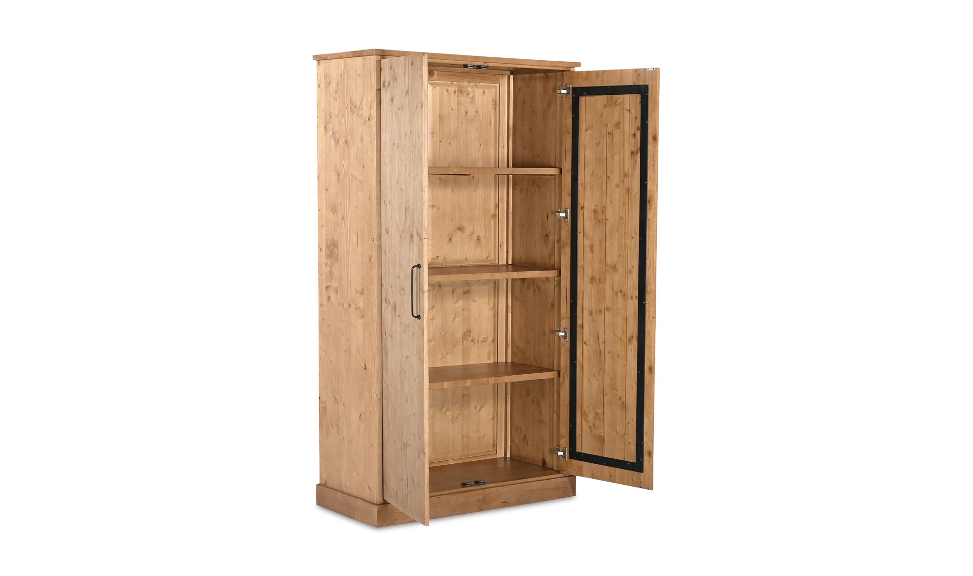 Moe's - Tade Rustic Tall Cabinet in Honey Pine