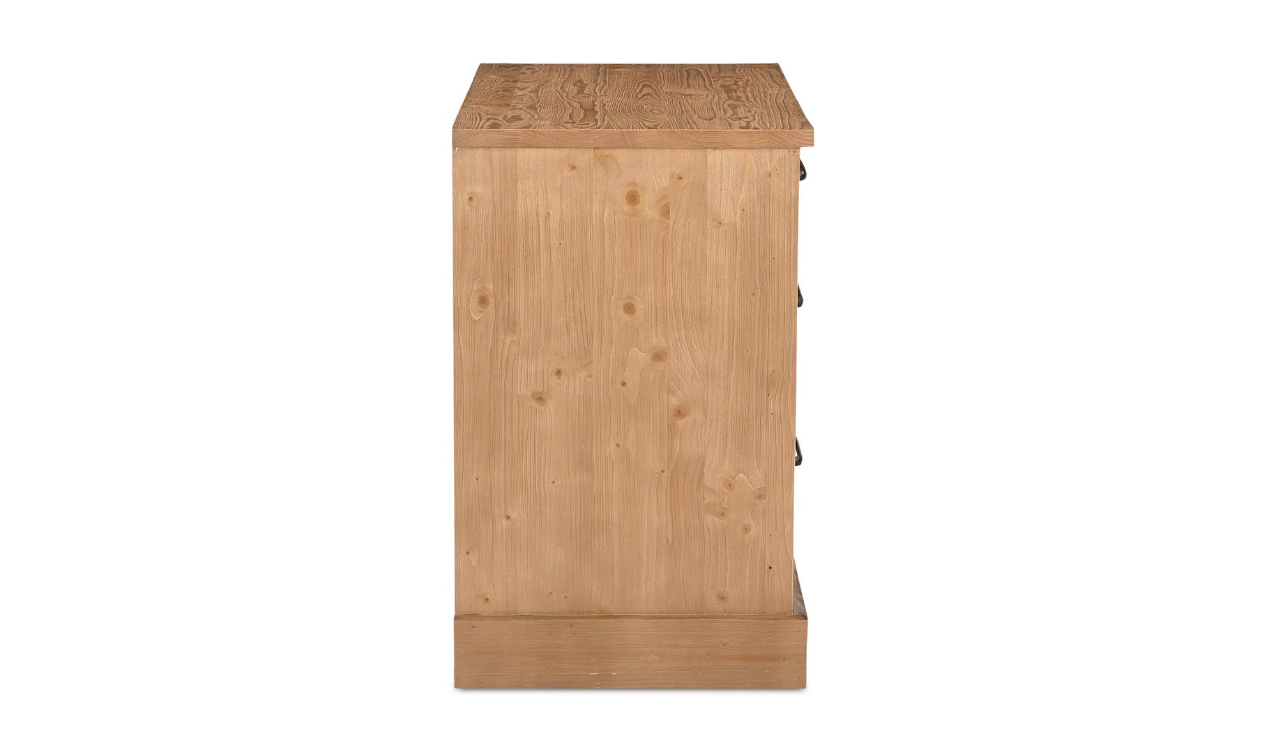 Moe's - Tade Rustic 3 Drawers Nightstand in Honey Pine