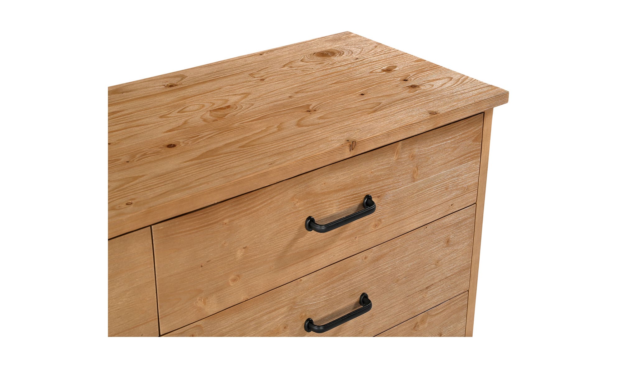 Moe's - Tade Rustic 6 Drawers Dresser in Honey Pine