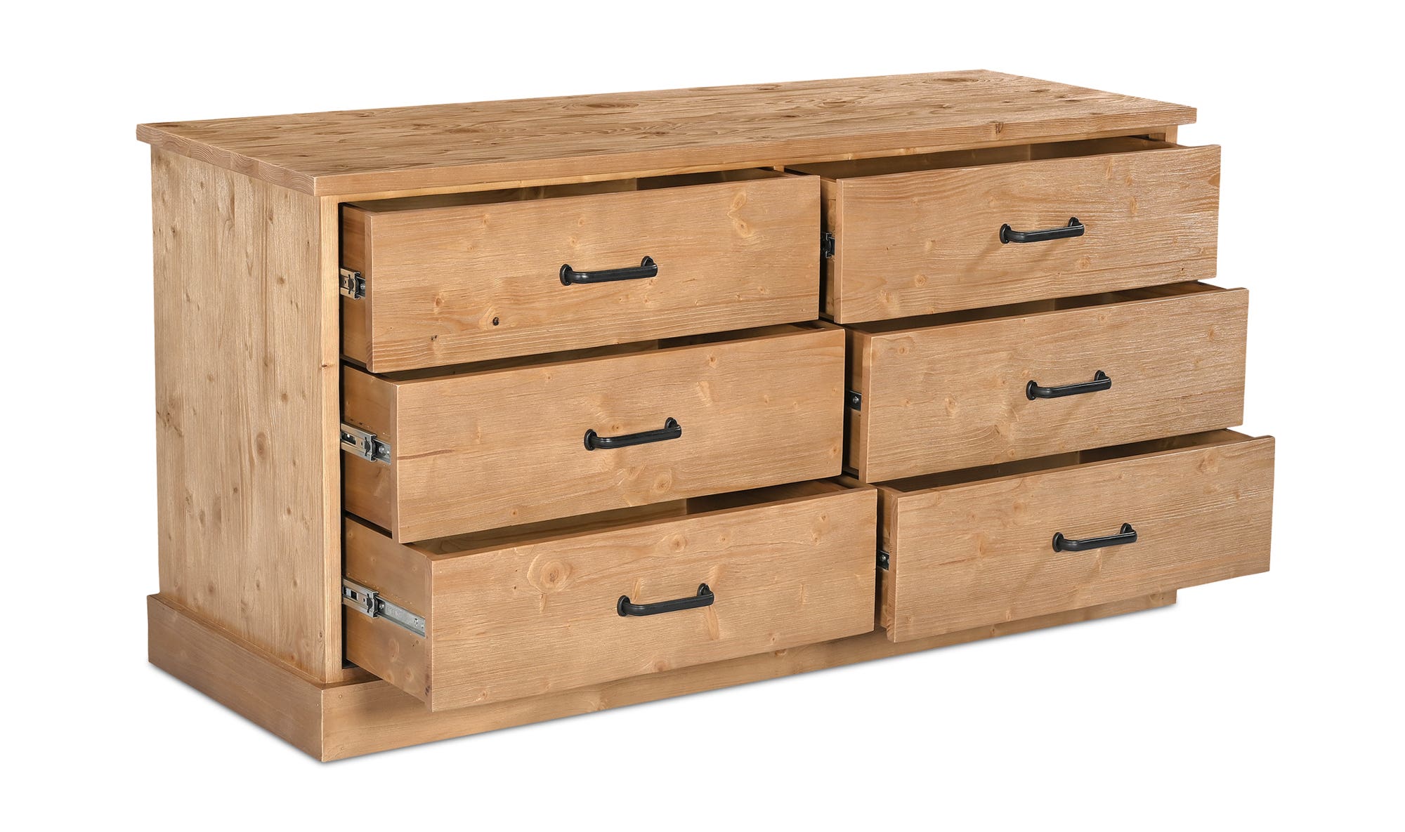 Moe's - Tade Rustic 6 Drawers Dresser in Honey Pine