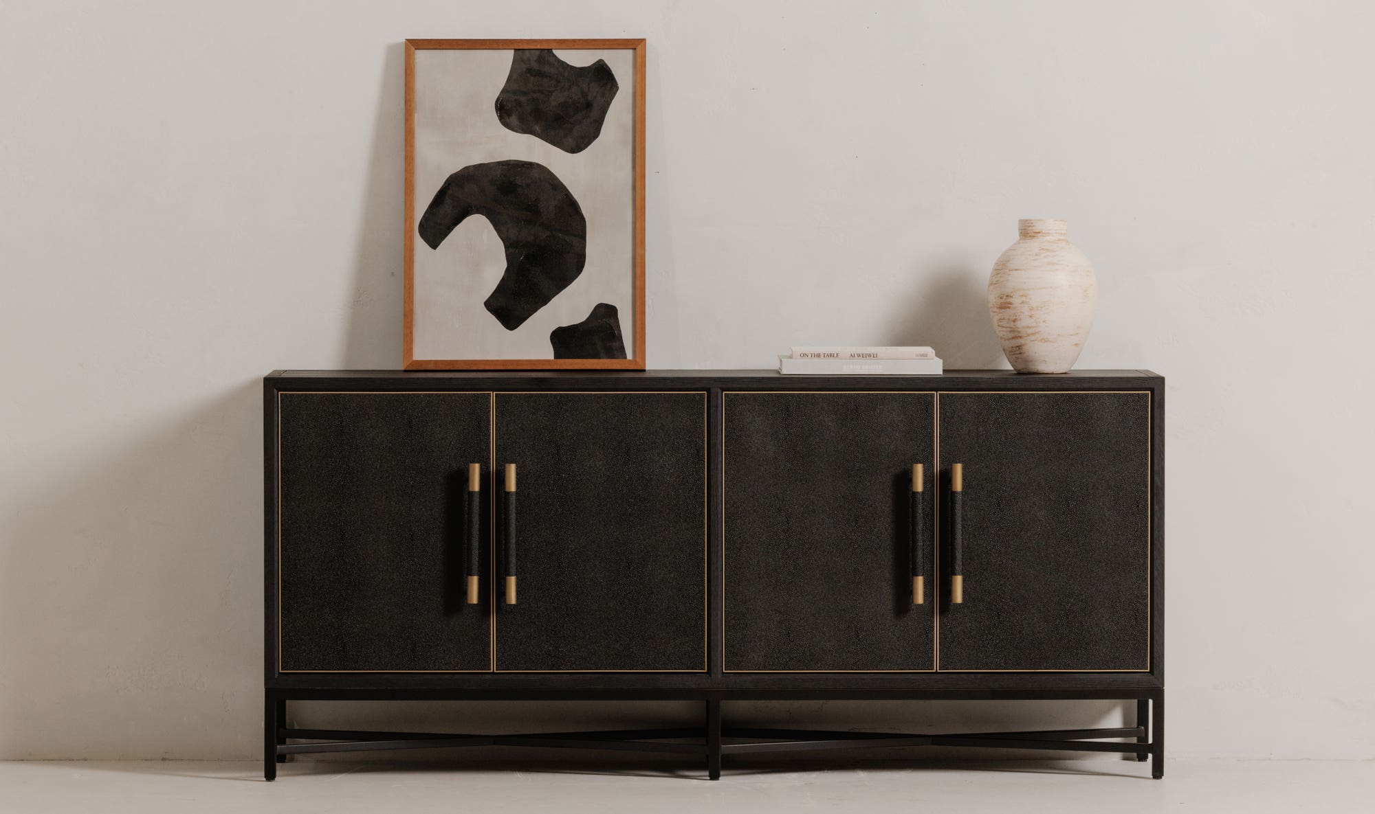 Moe's Mako Art Deco Small Sideboard - Black