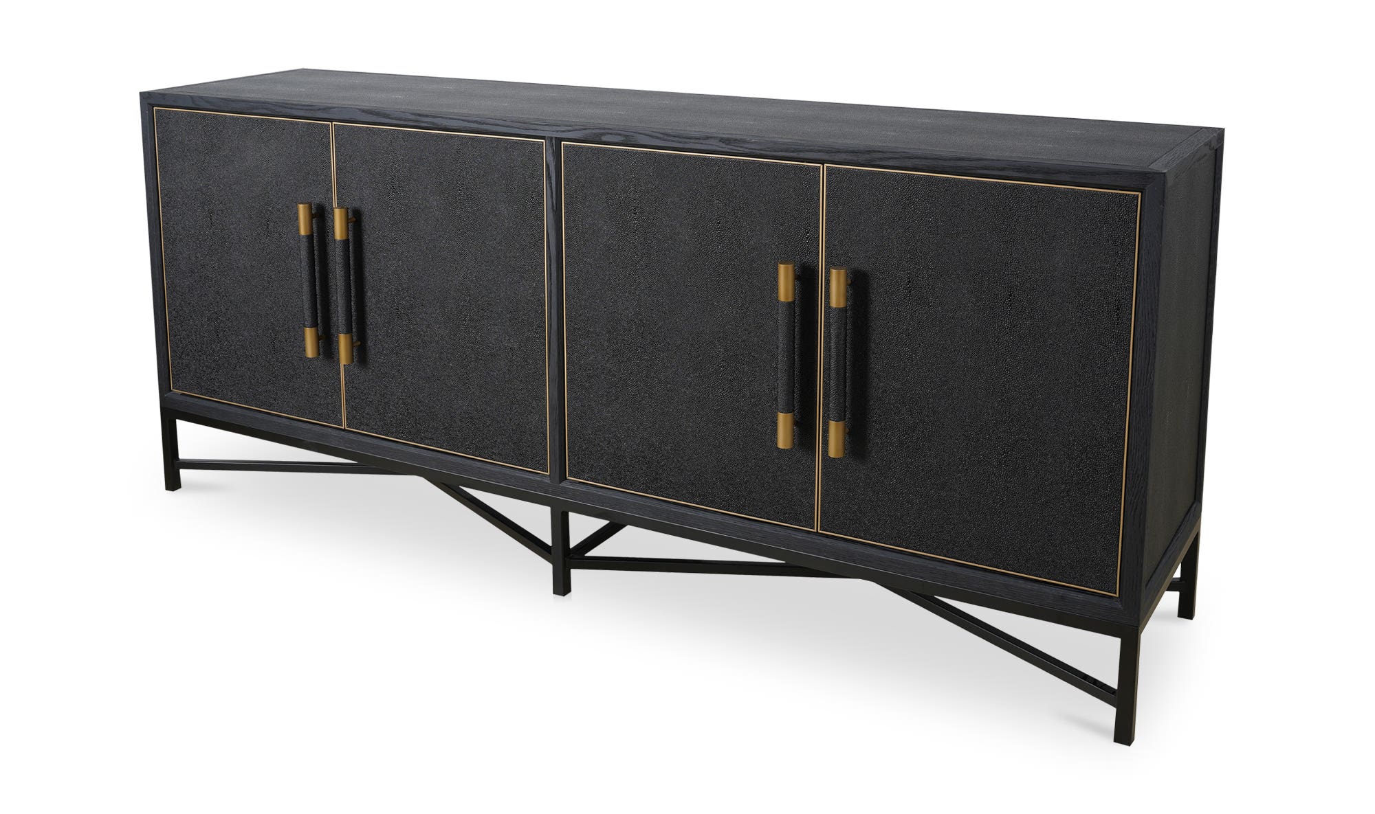 Moe's Mako Art Deco Small Sideboard - Black