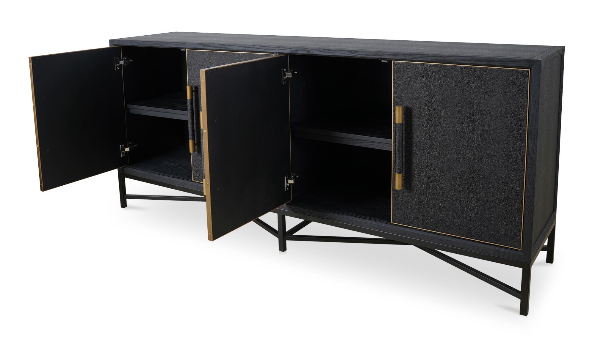 Moe's Mako Art Deco Small Sideboard - Black