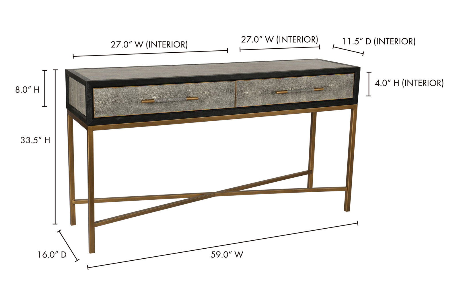 Moe's™ Mako Console Table - Gray