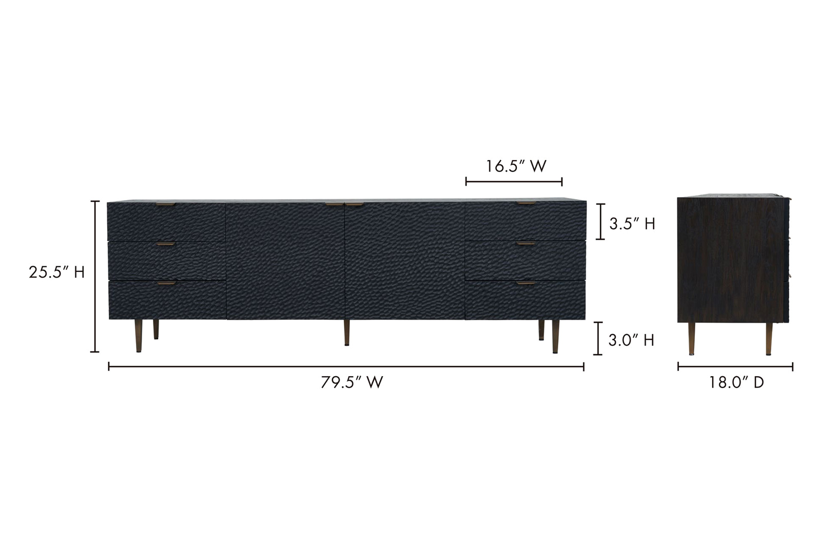 Moe's - Breu Sideboard in Black