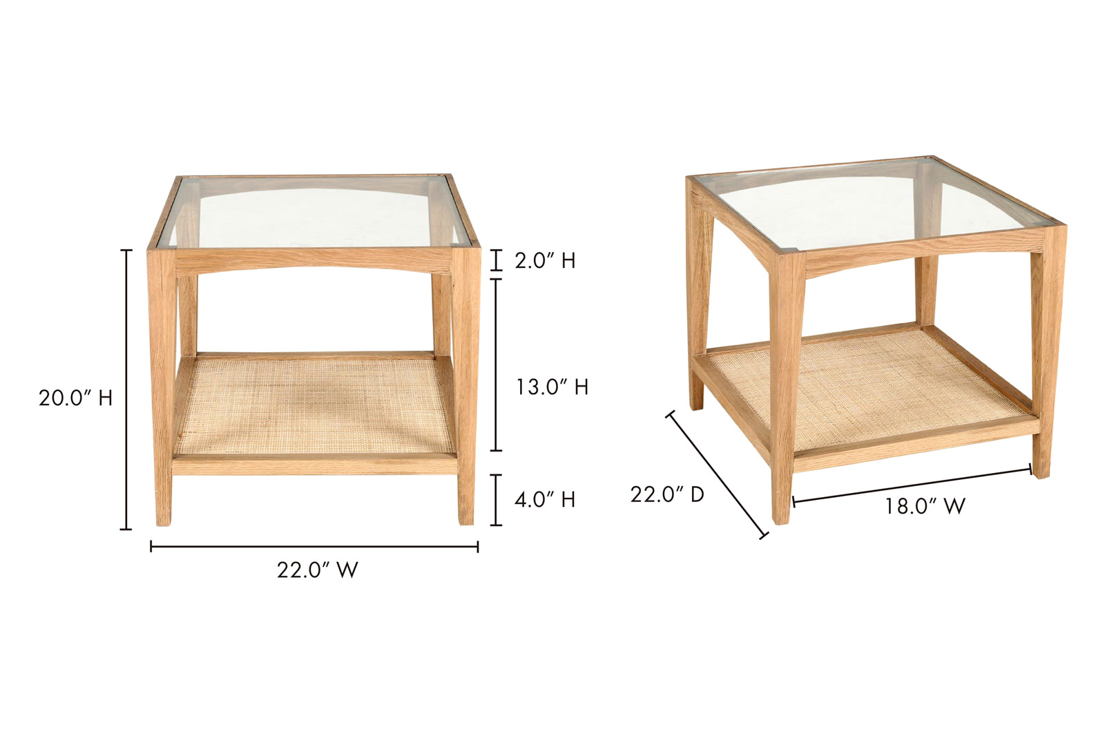 Moe's - Harrington Side Table in Clear