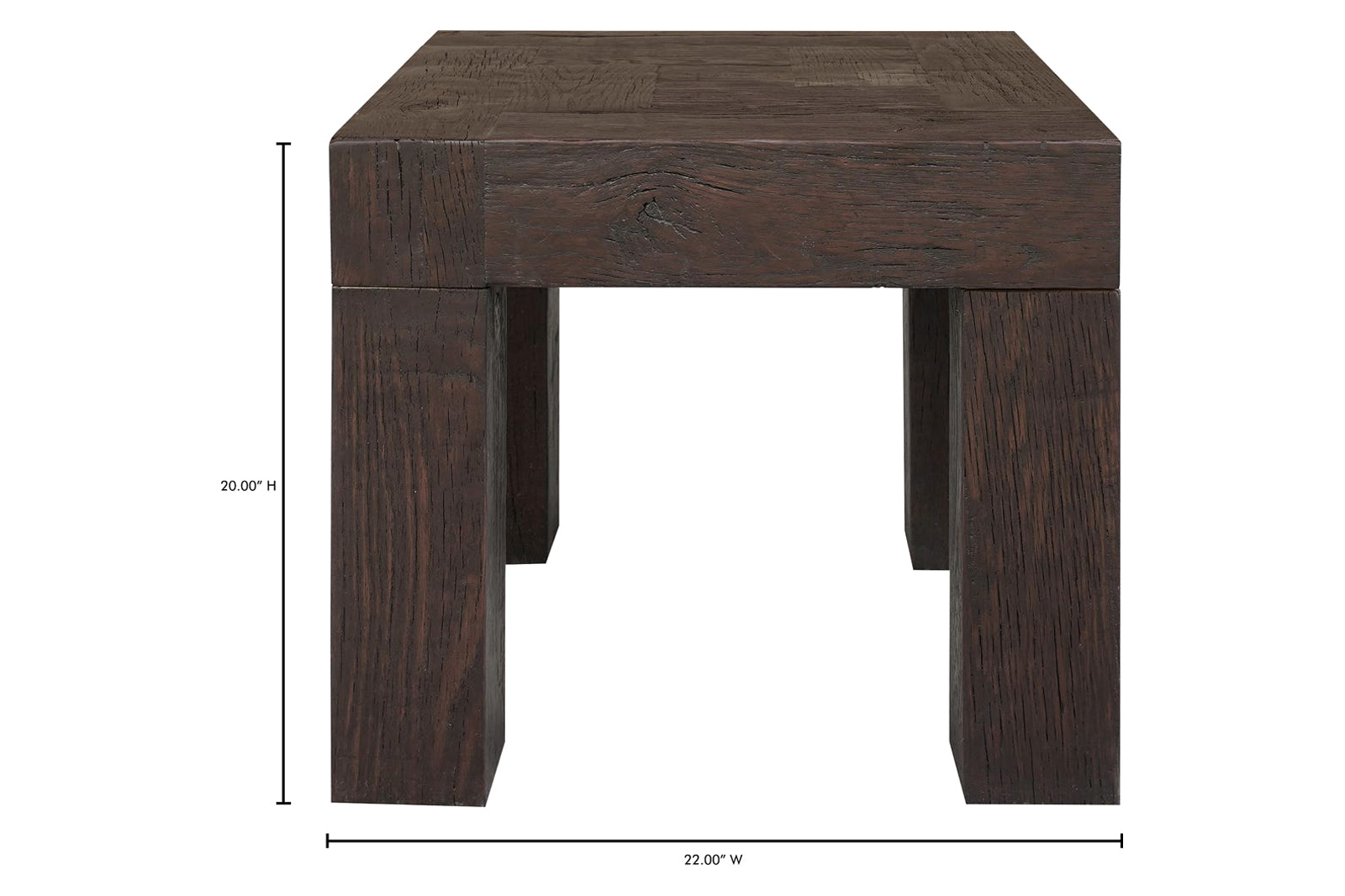 Moe's Evander Side Table - Rustic Brown