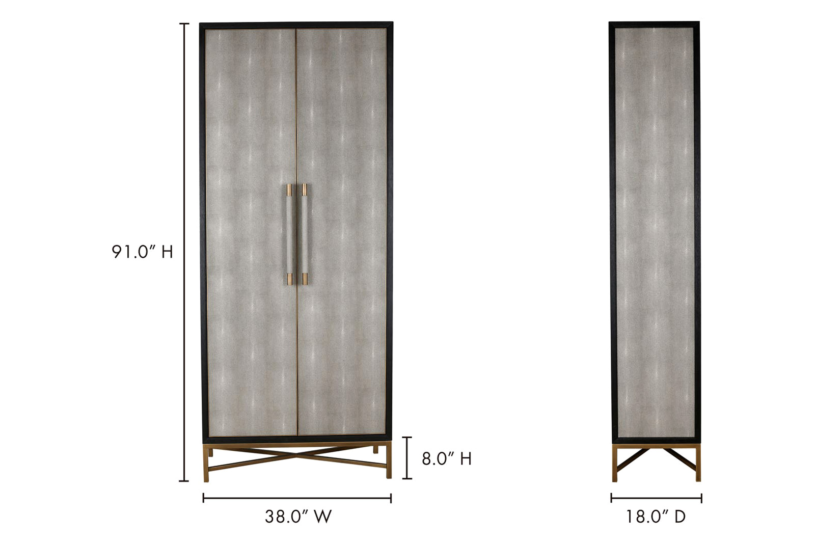 Moe's - Mako Tall Cabinet in Gray