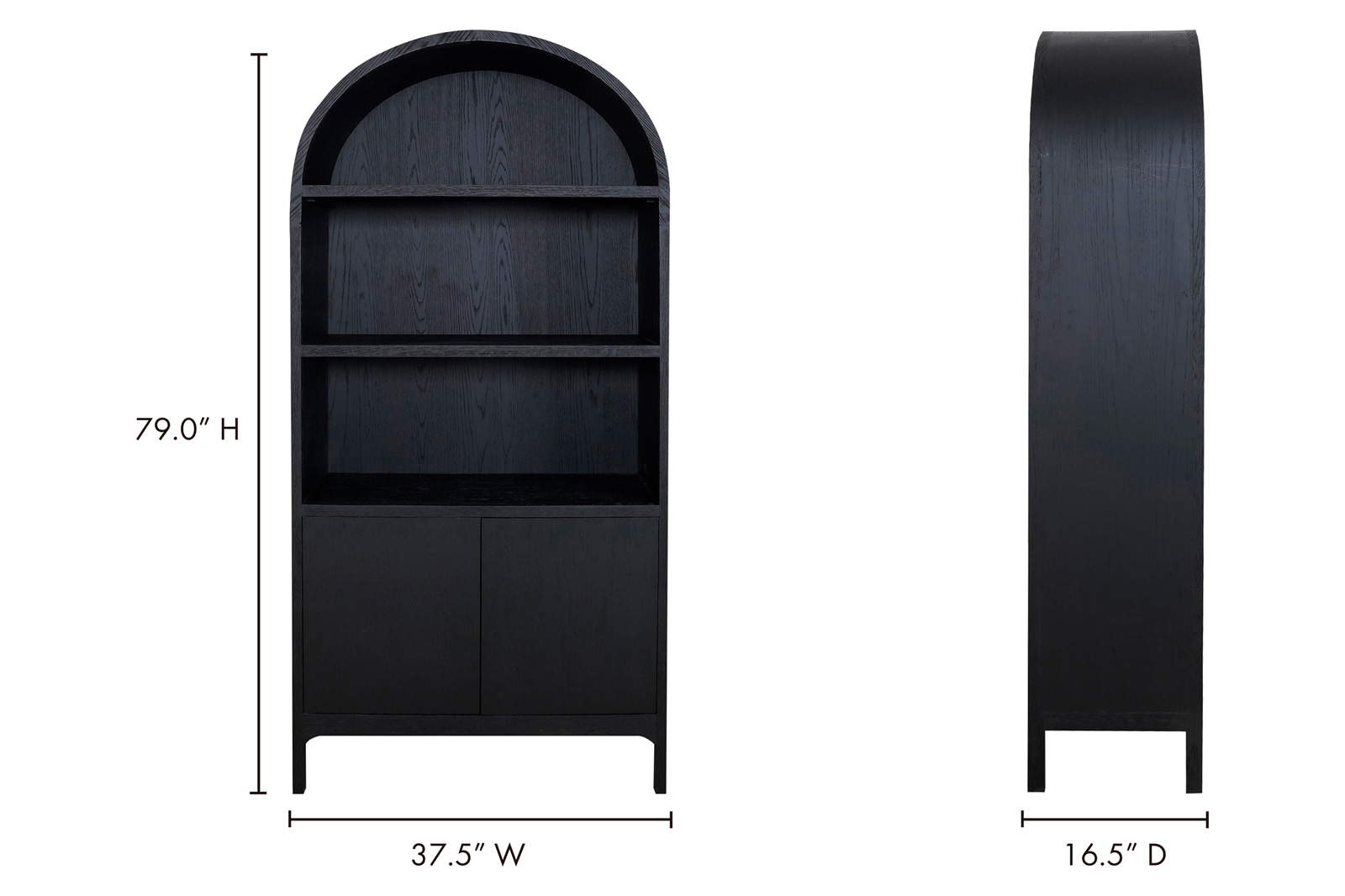 Moe's - Wilde Display Cabinet in Black