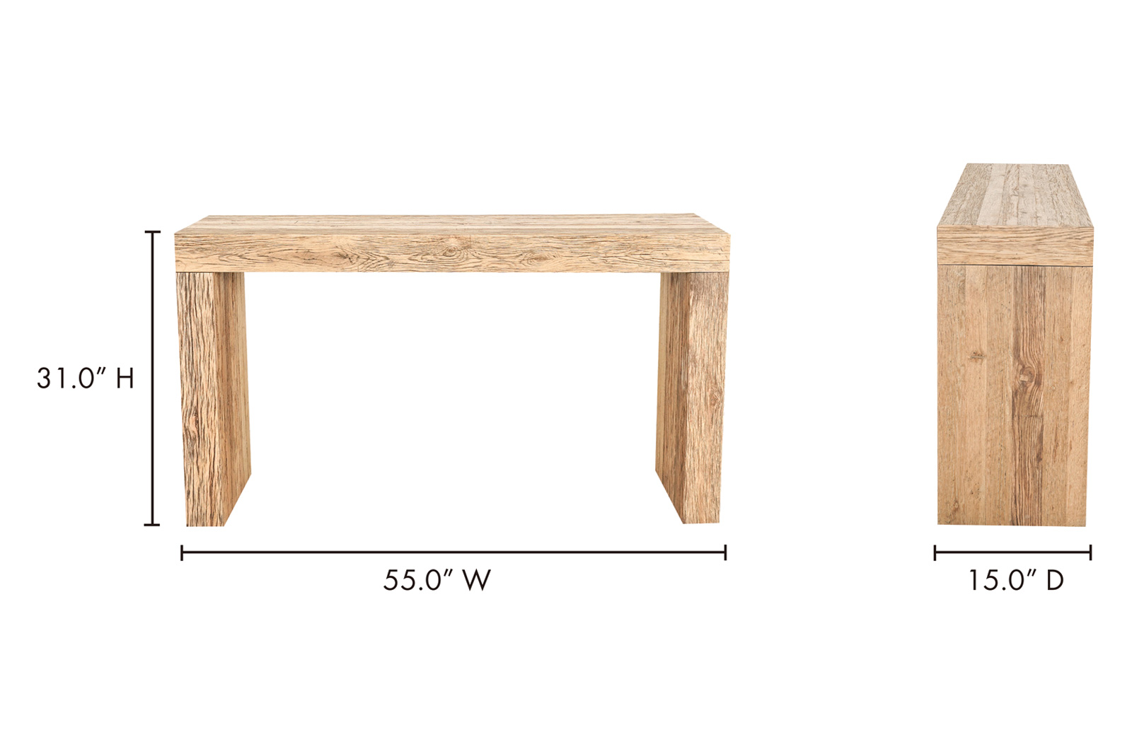 Moe's Evander Console Table - Natural