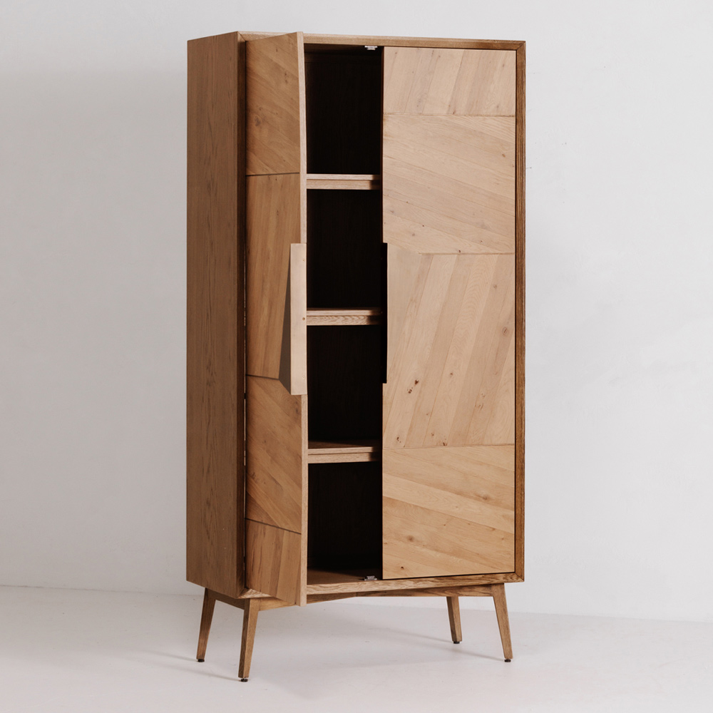 Moe's - Charlton Tall Cabinet in Brown