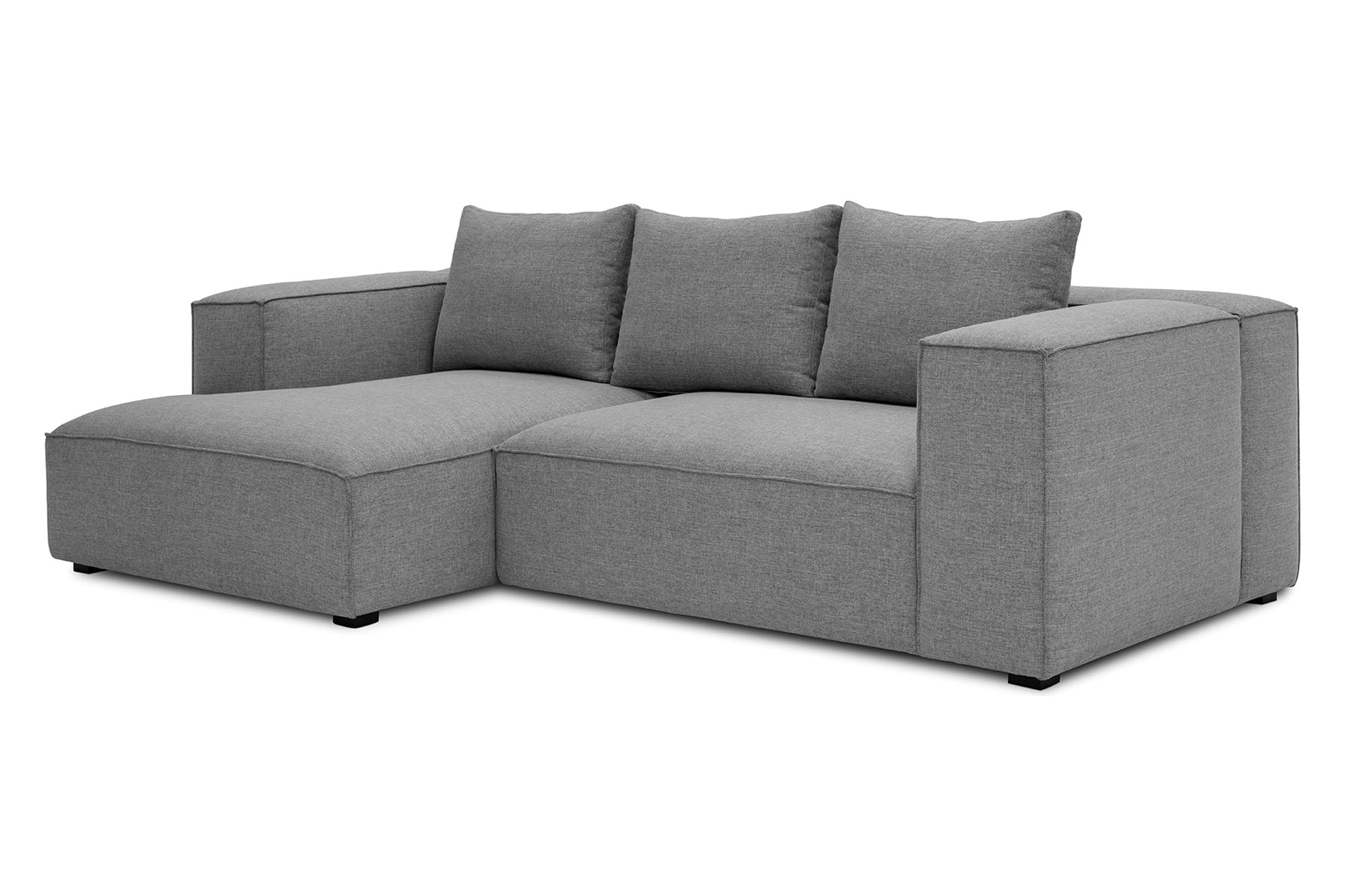 Moe's Basque Sectional - Soft Gray, Left Facing