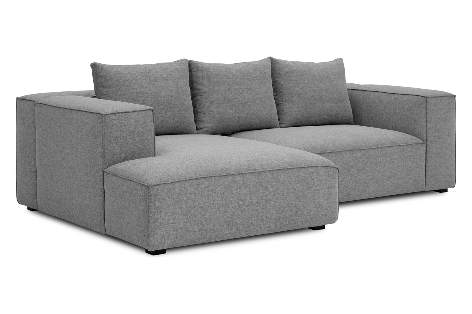 Moe's Basque Sectional - Soft Gray, Left Facing