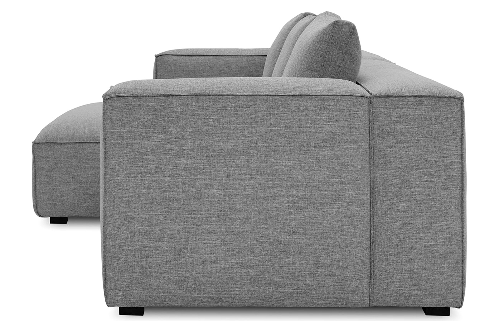 Moe's Basque Sectional - Soft Gray, Left Facing