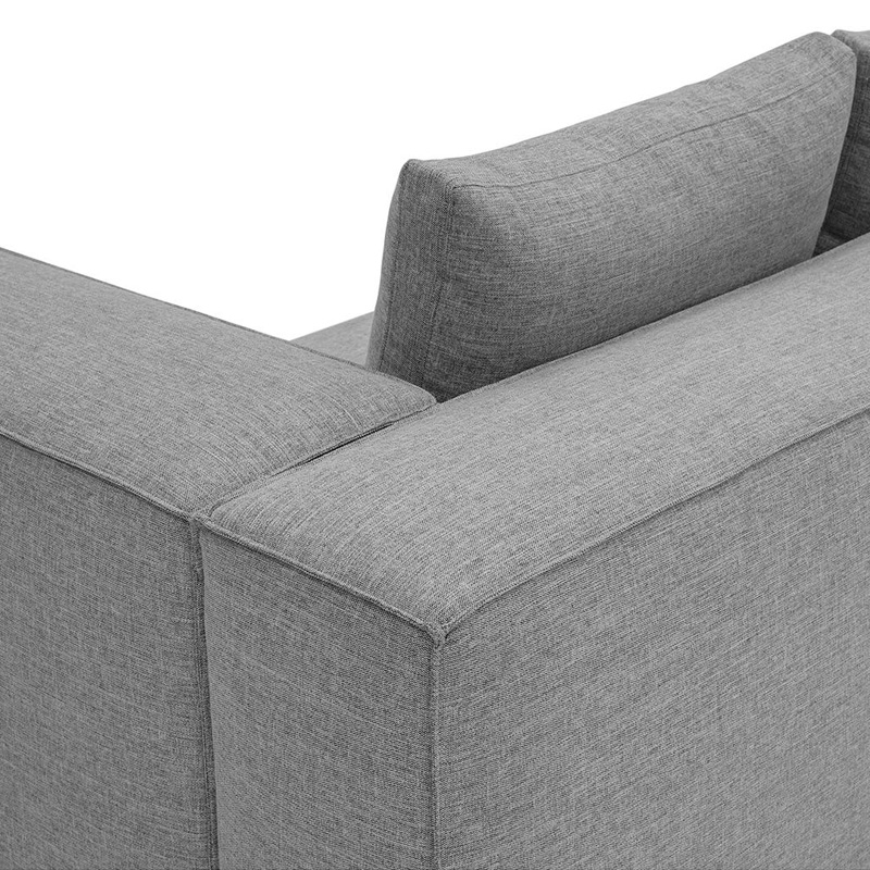 Moe's Basque Sectional - Soft Gray, Left Facing