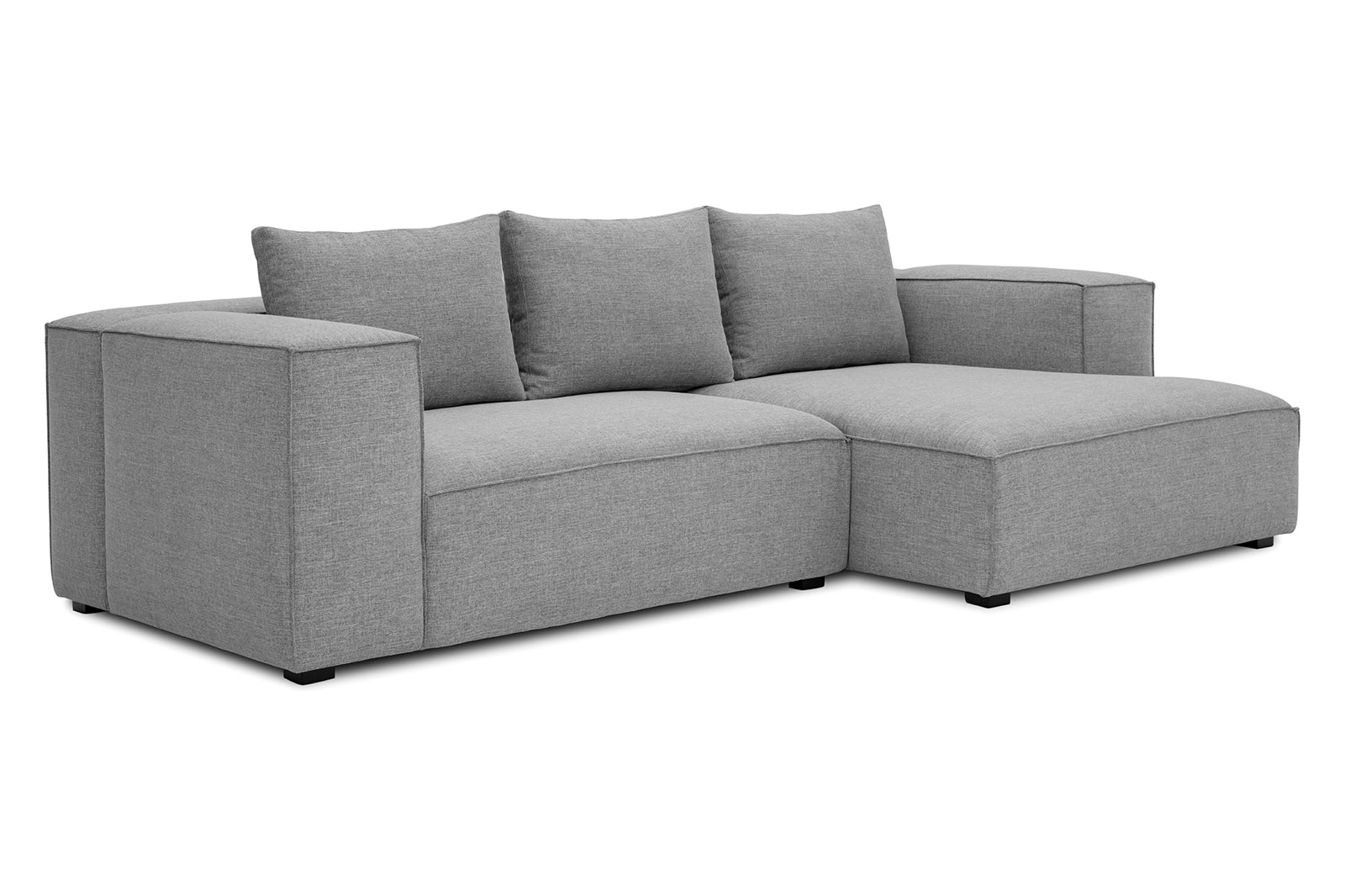 Moe's Basque Sectional - Soft Gray, Right Facing